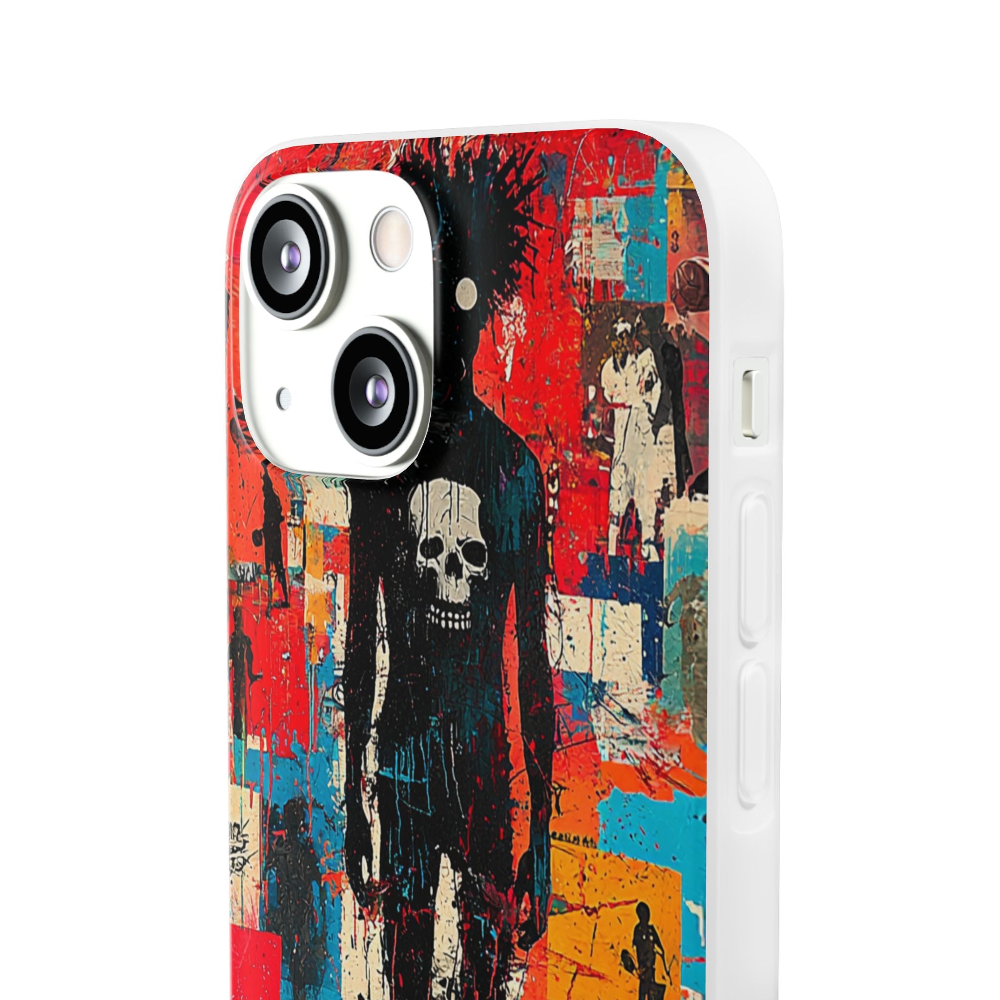 Spiky Skull Silhouette iPhone 13 mini Case - Soft