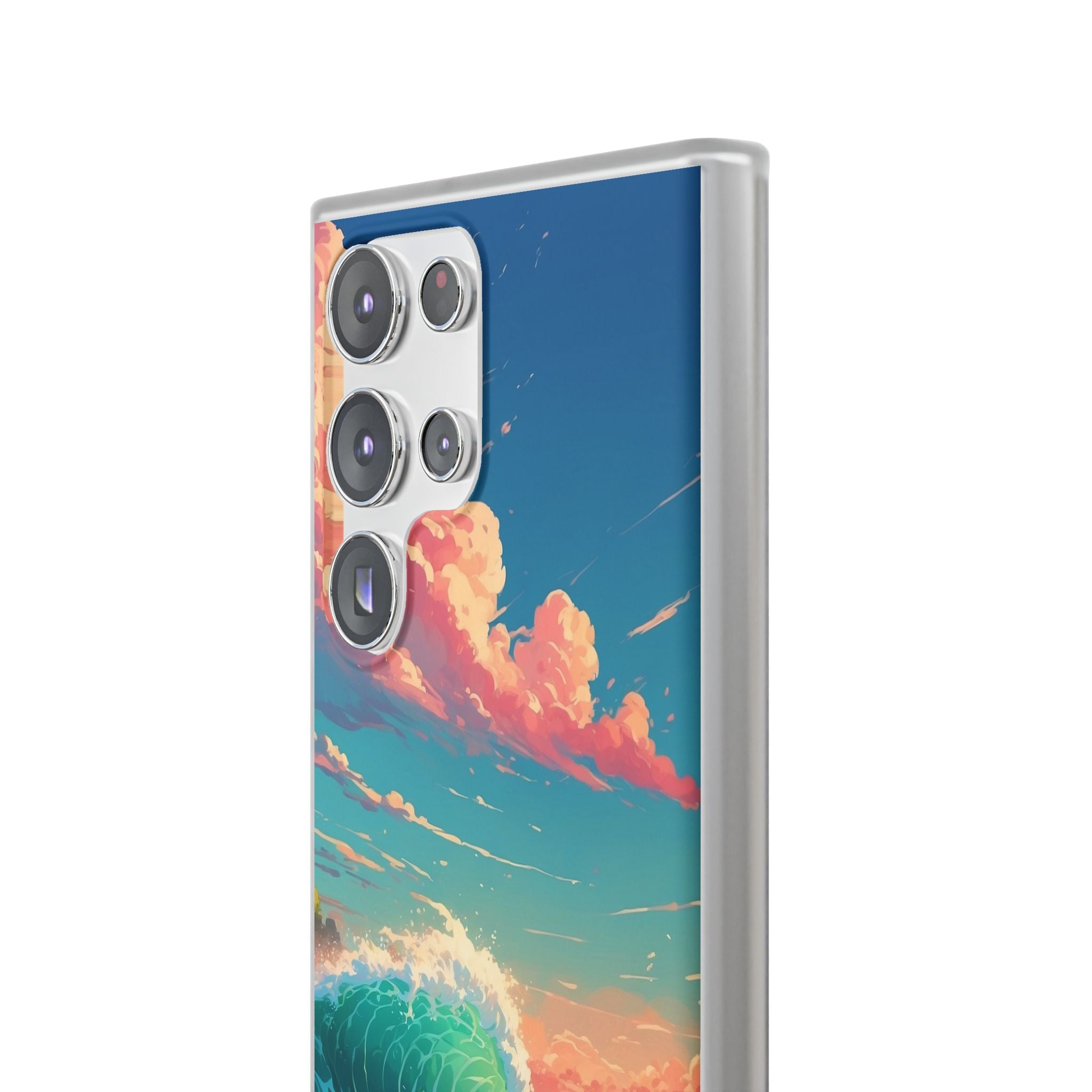 Turquoise Curl Samsung S23 Ultra Case - Soft