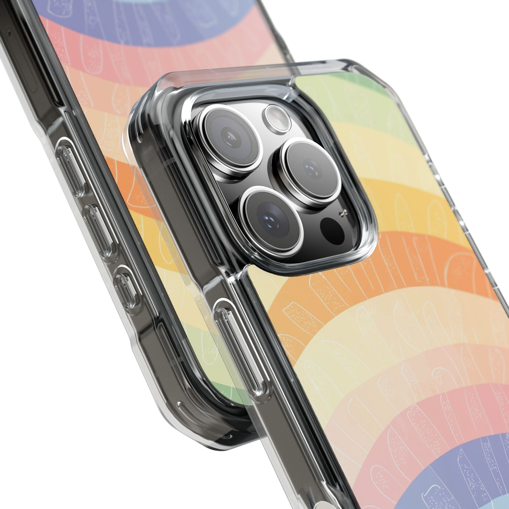 Pastel Rainbow Bands iPhone 16 Pro Case - Impact