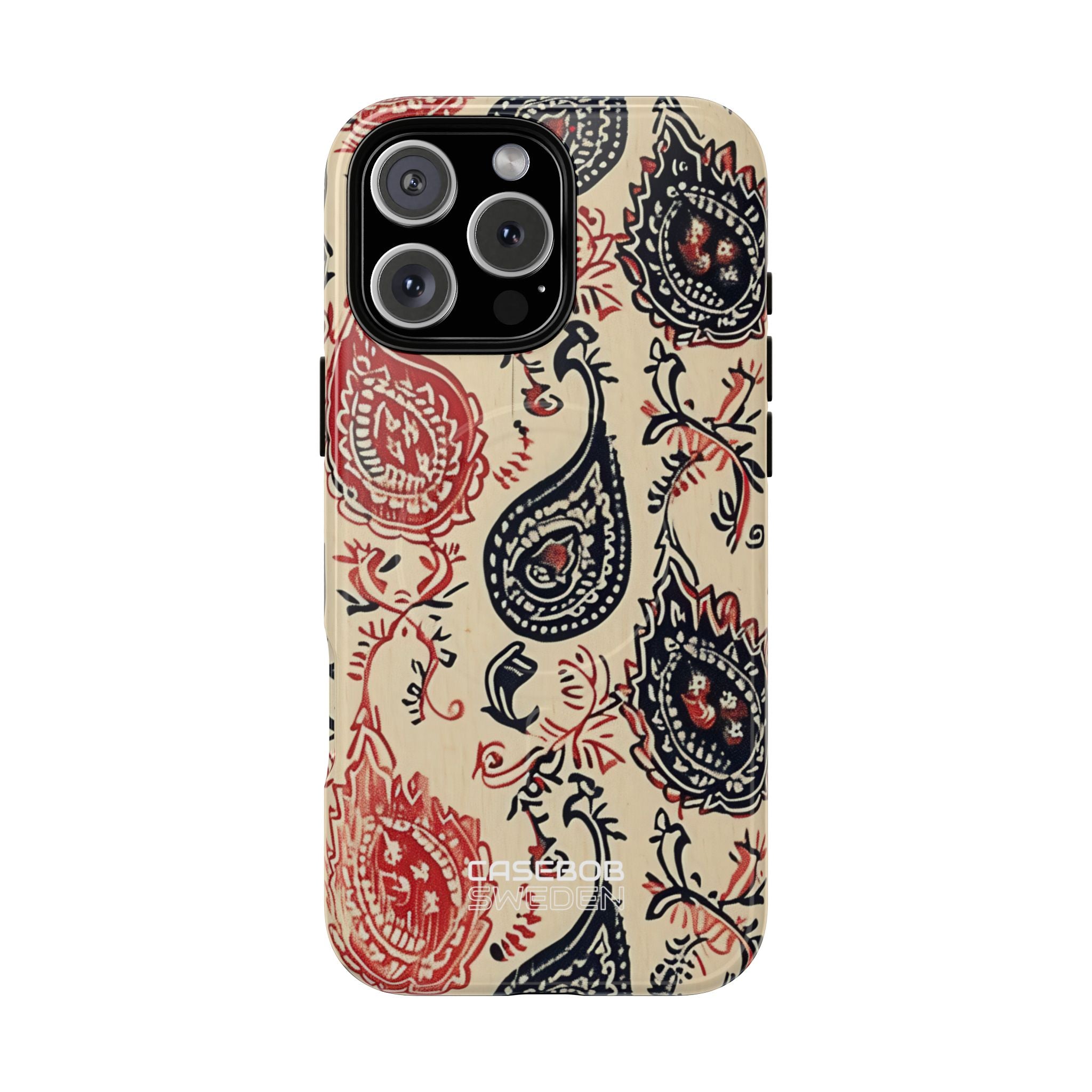 Navy Paisley Swirl iPhone 16 - Tough+