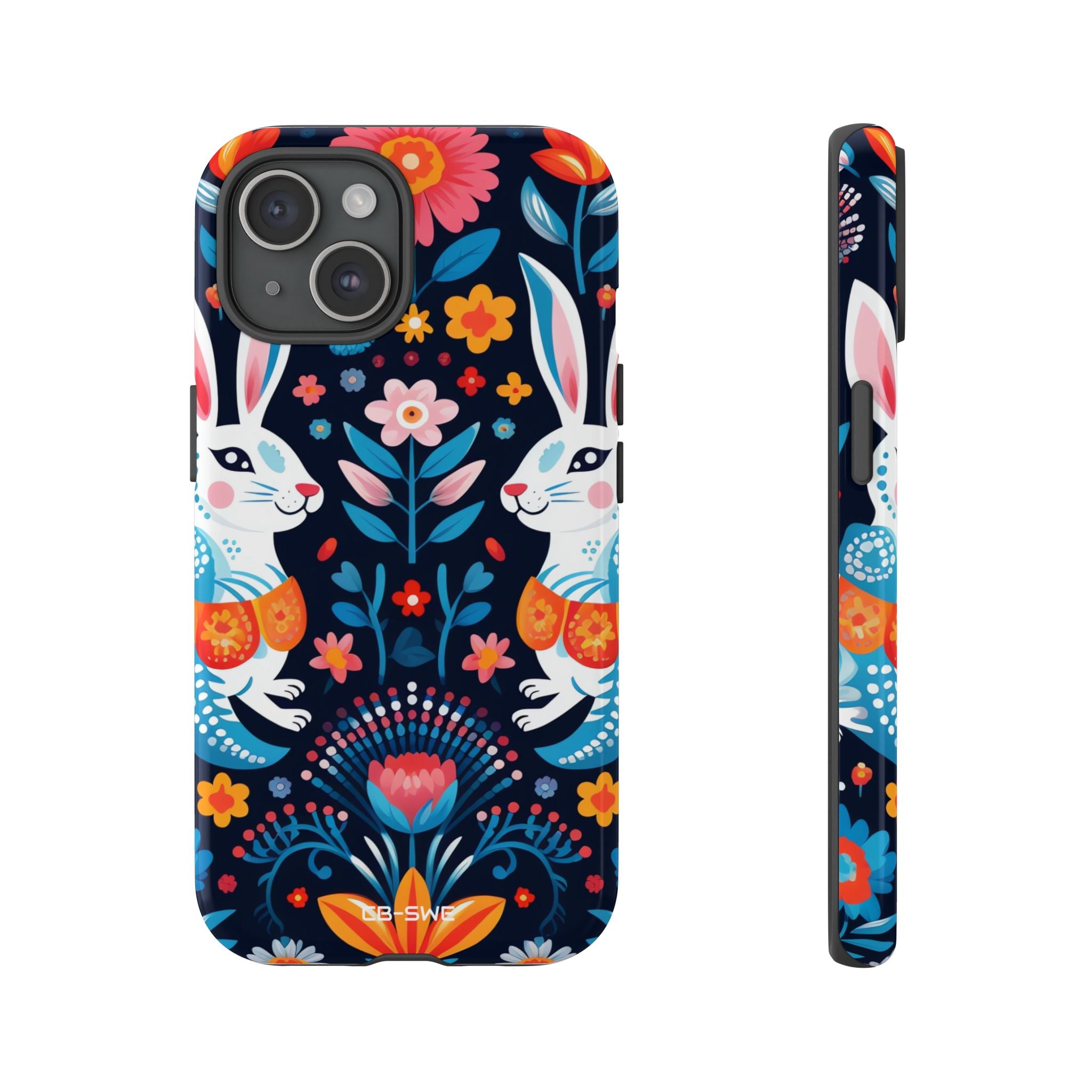 Bunnies Hop Flowers - iPhone Case