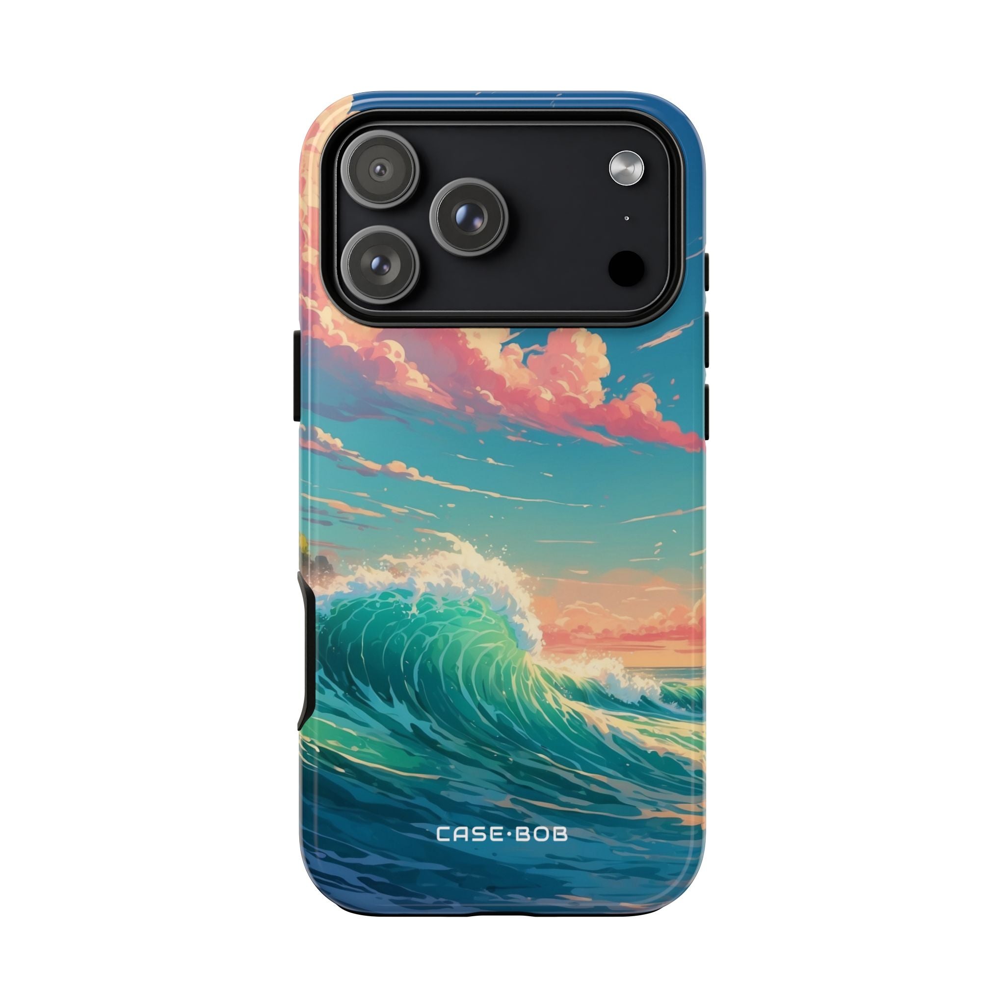 Turquoise Curl iPhone 17 Pro Max Case - Tough