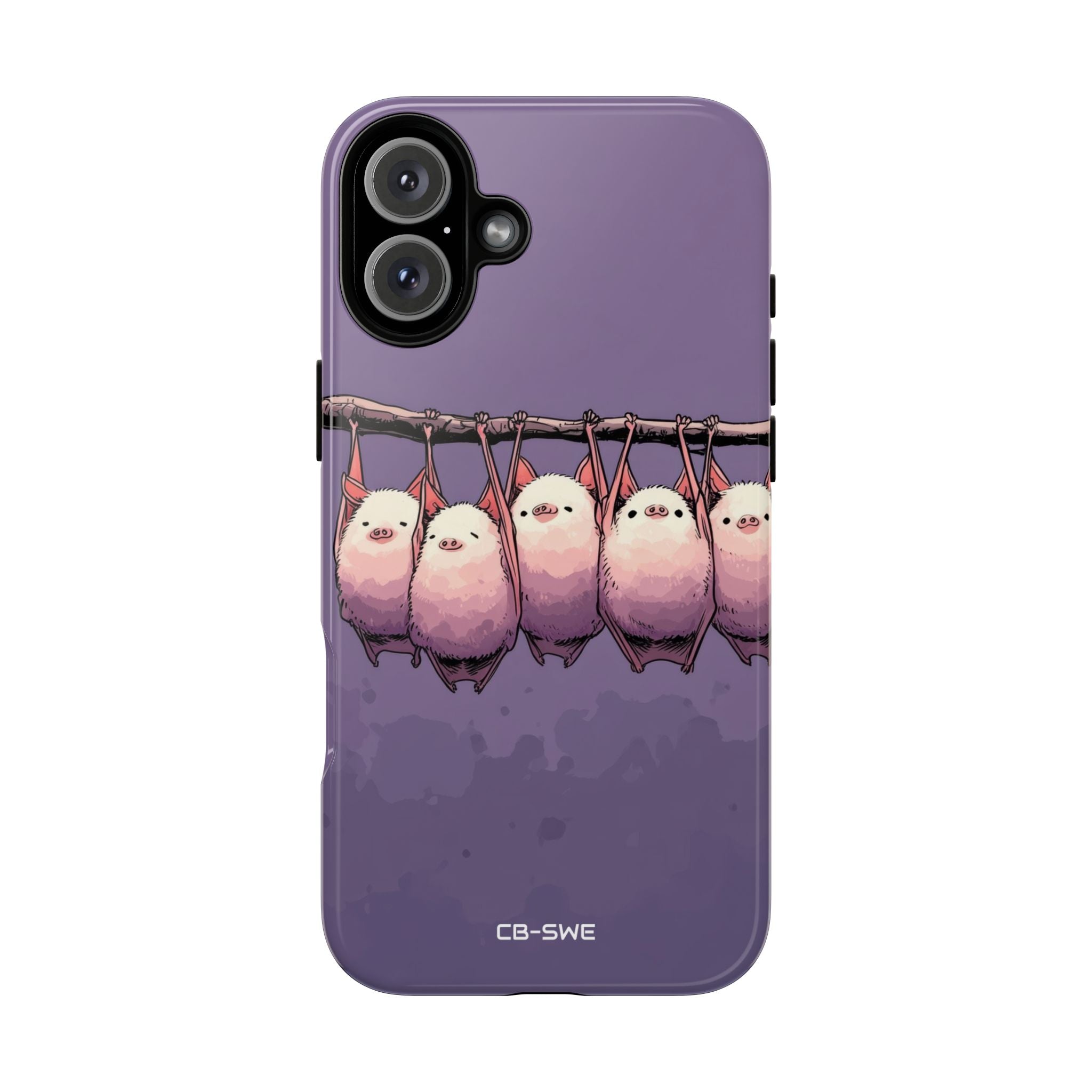 Bats Hang Playfully - iPhone Case