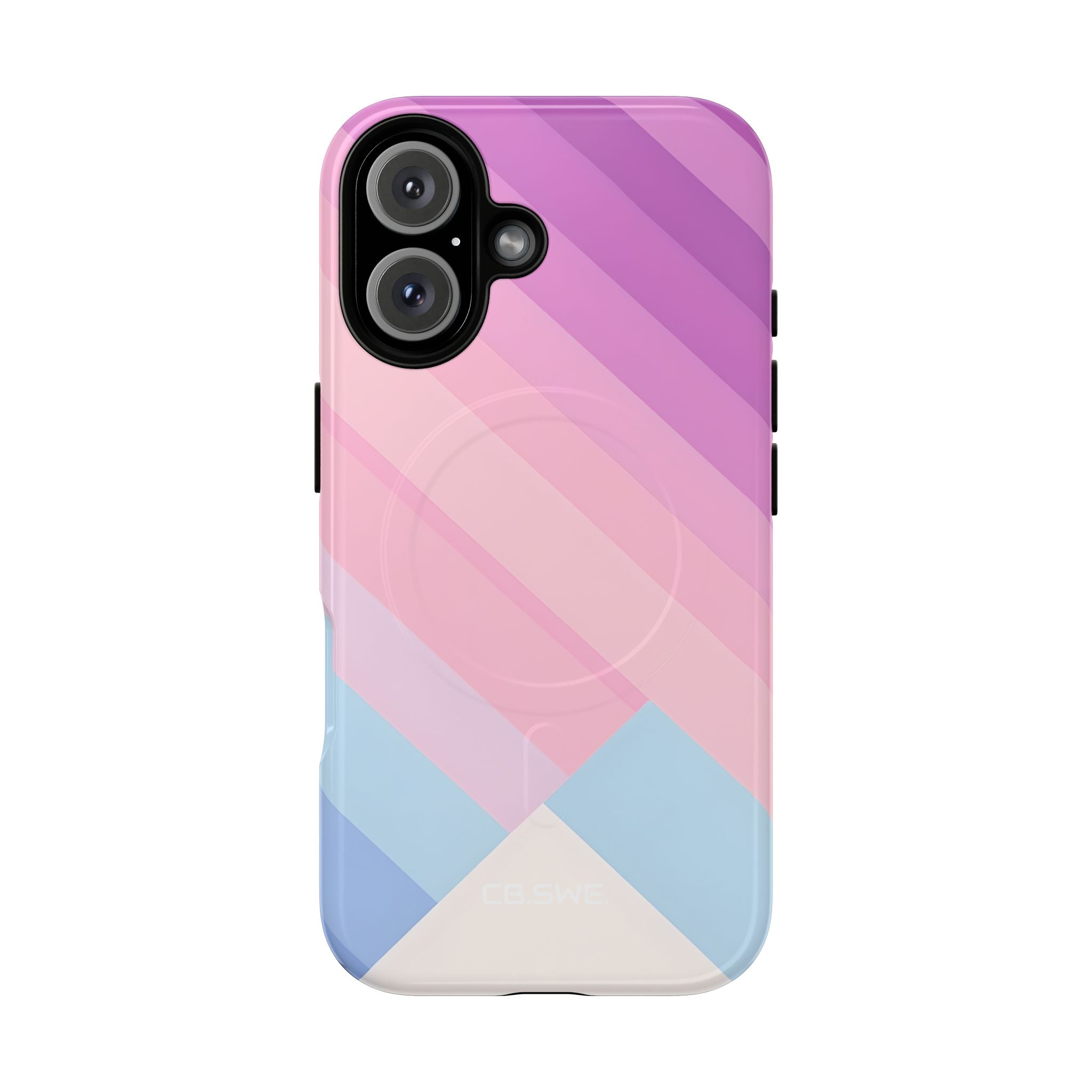 Pink Blue Gradient Layers iPhone 16 - Tough+
