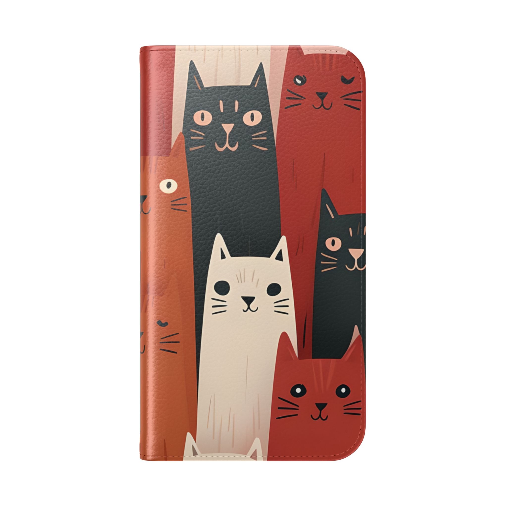 Cat Columns Orange - iPhone 16 Case - Wallet
