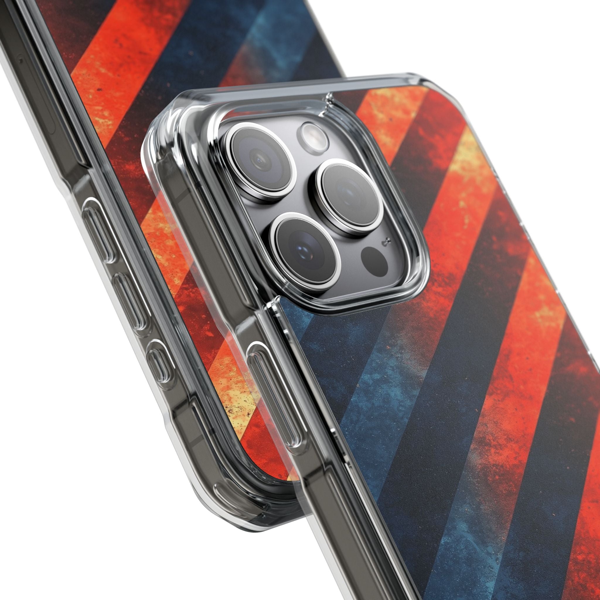 Diagonal Stripes Blaze iPhone 15 Pro Max Case - Impact