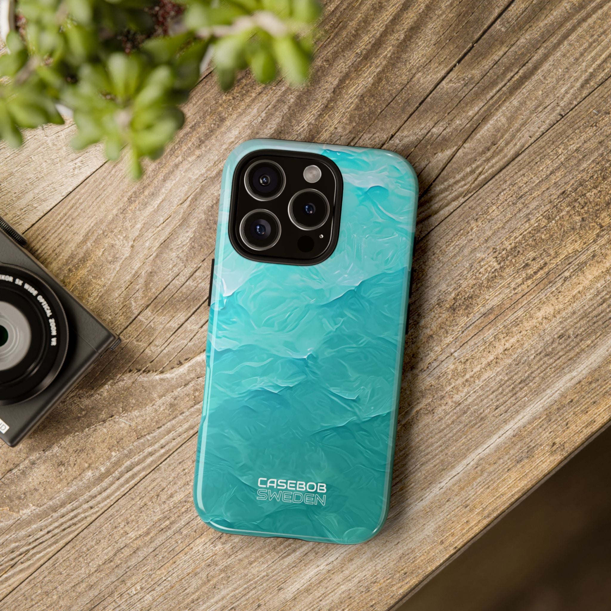 Soothing Aqua Currents iPhone 16 - Tough