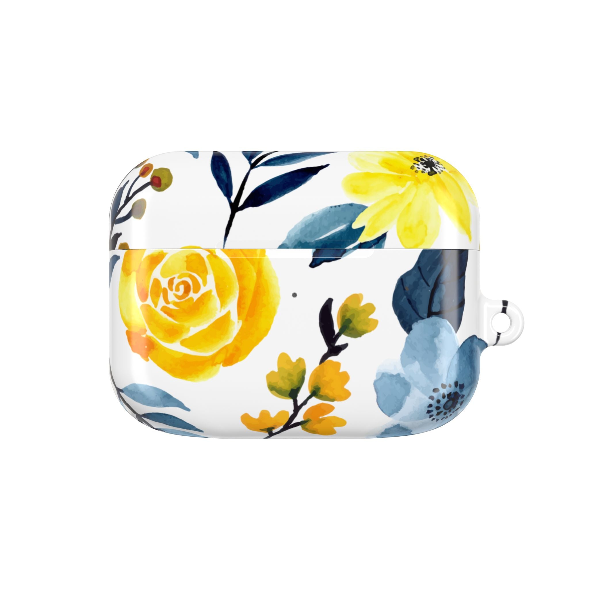 Geel Blauw Bloesems - AirPods Case