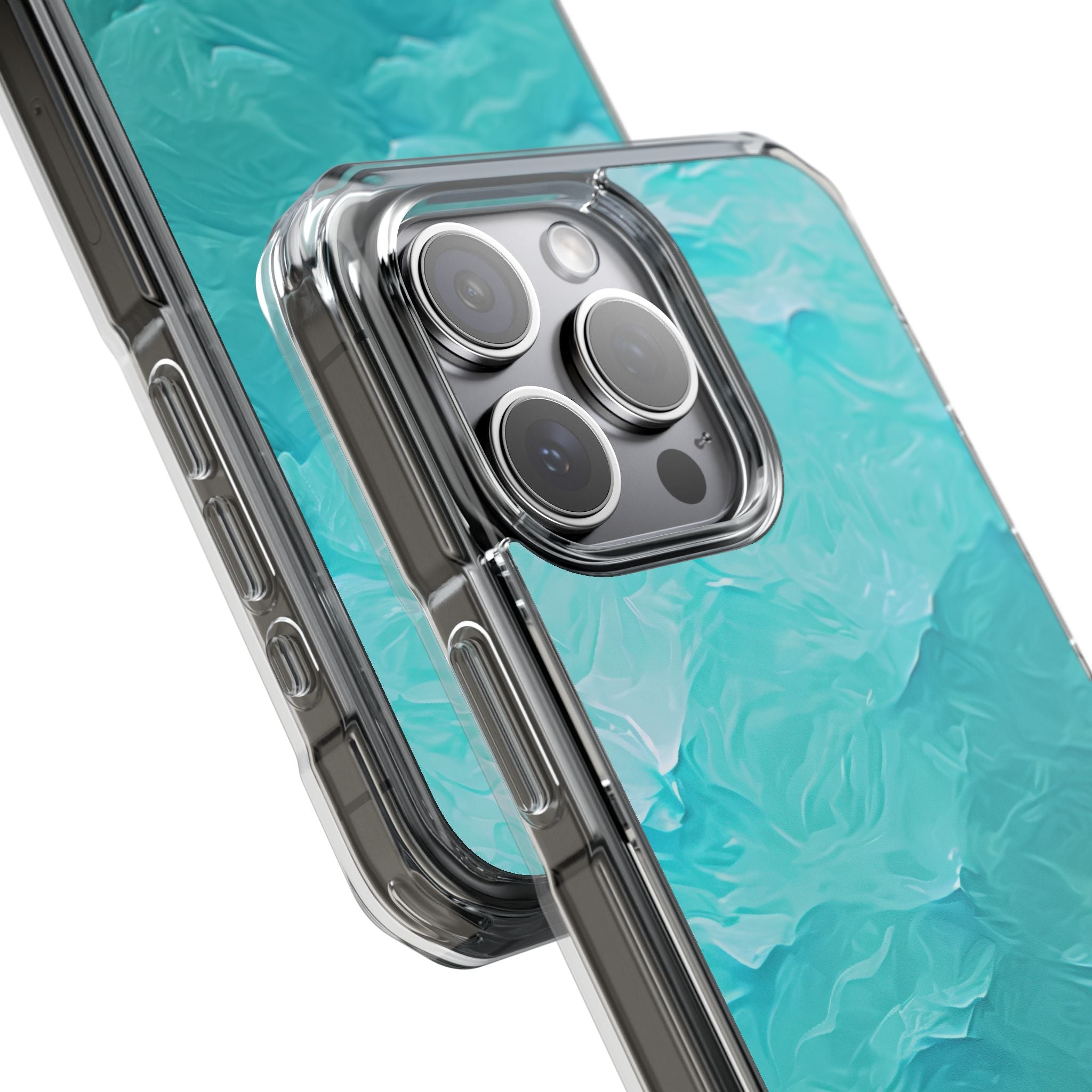 Soothing Aqua Currents iPhone 15 - Impact Clear+