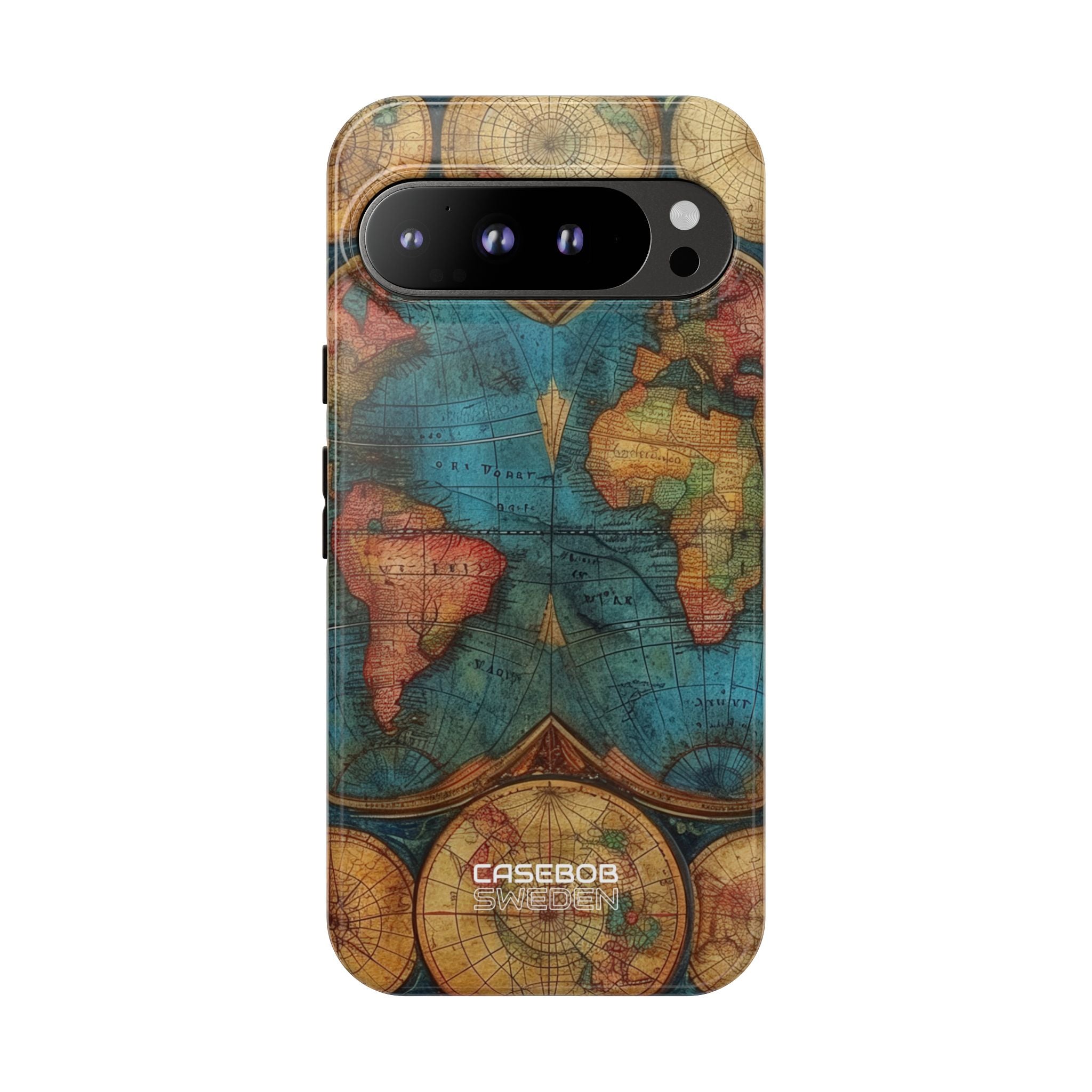 Mappa del mondo vintage Google Pixel 9 - Tough