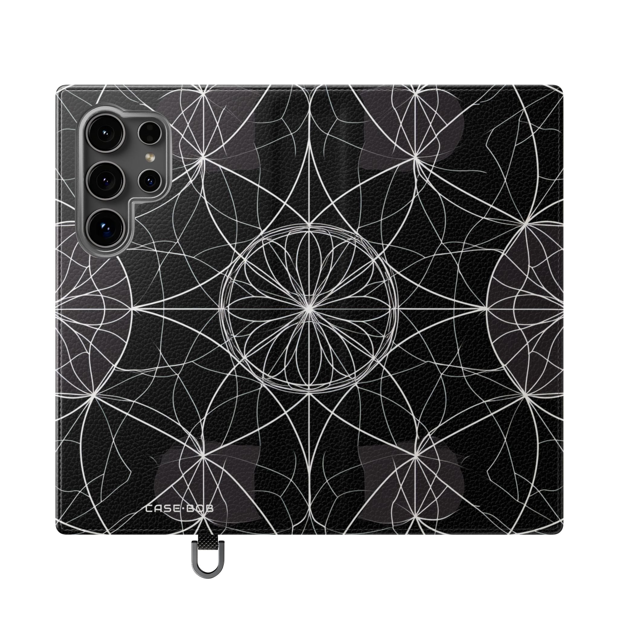 Valkoinen Mandala Säde - Samsung S24 Ultra Case - Lompakko