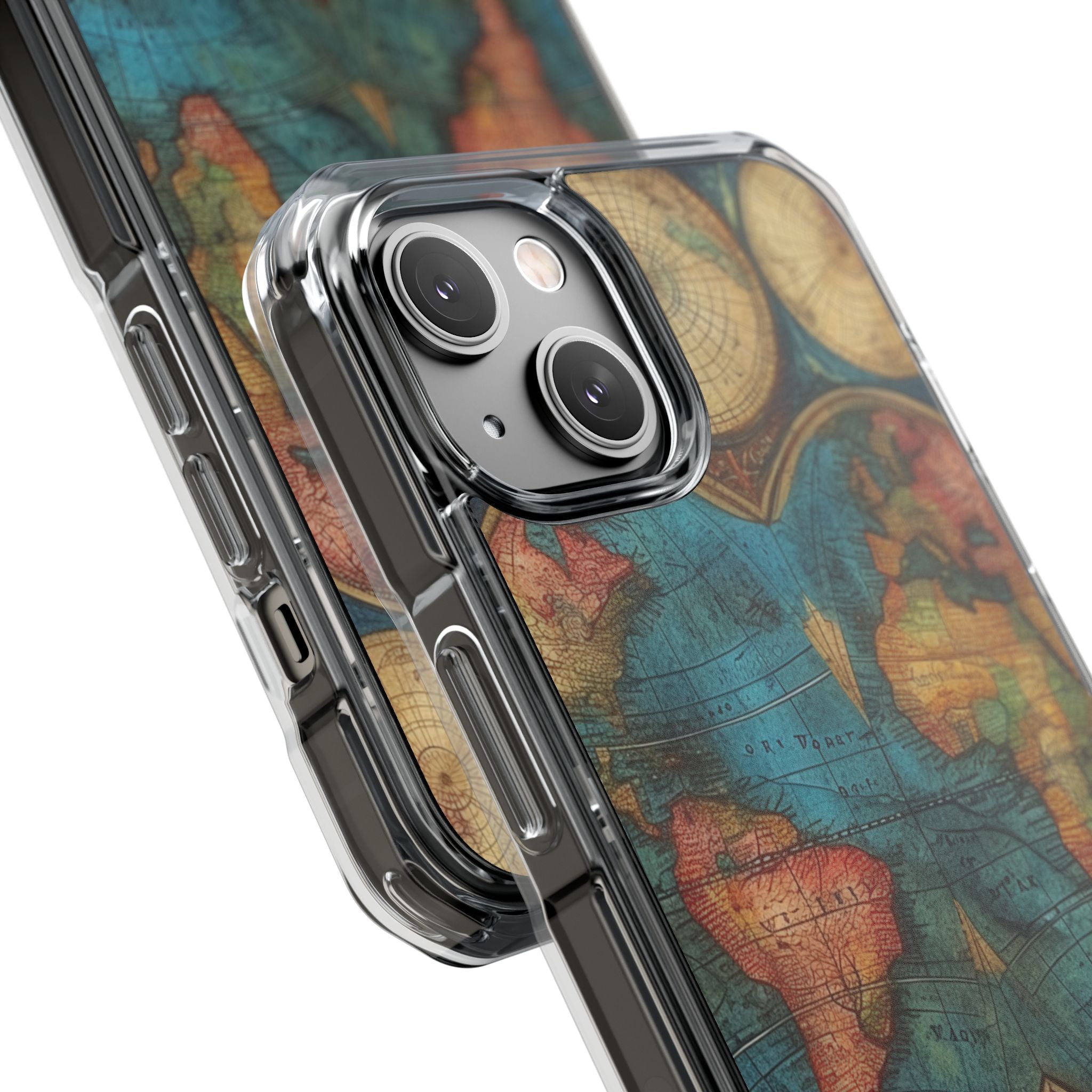 Vintage World Map iPhone 14 - Impact Clear+