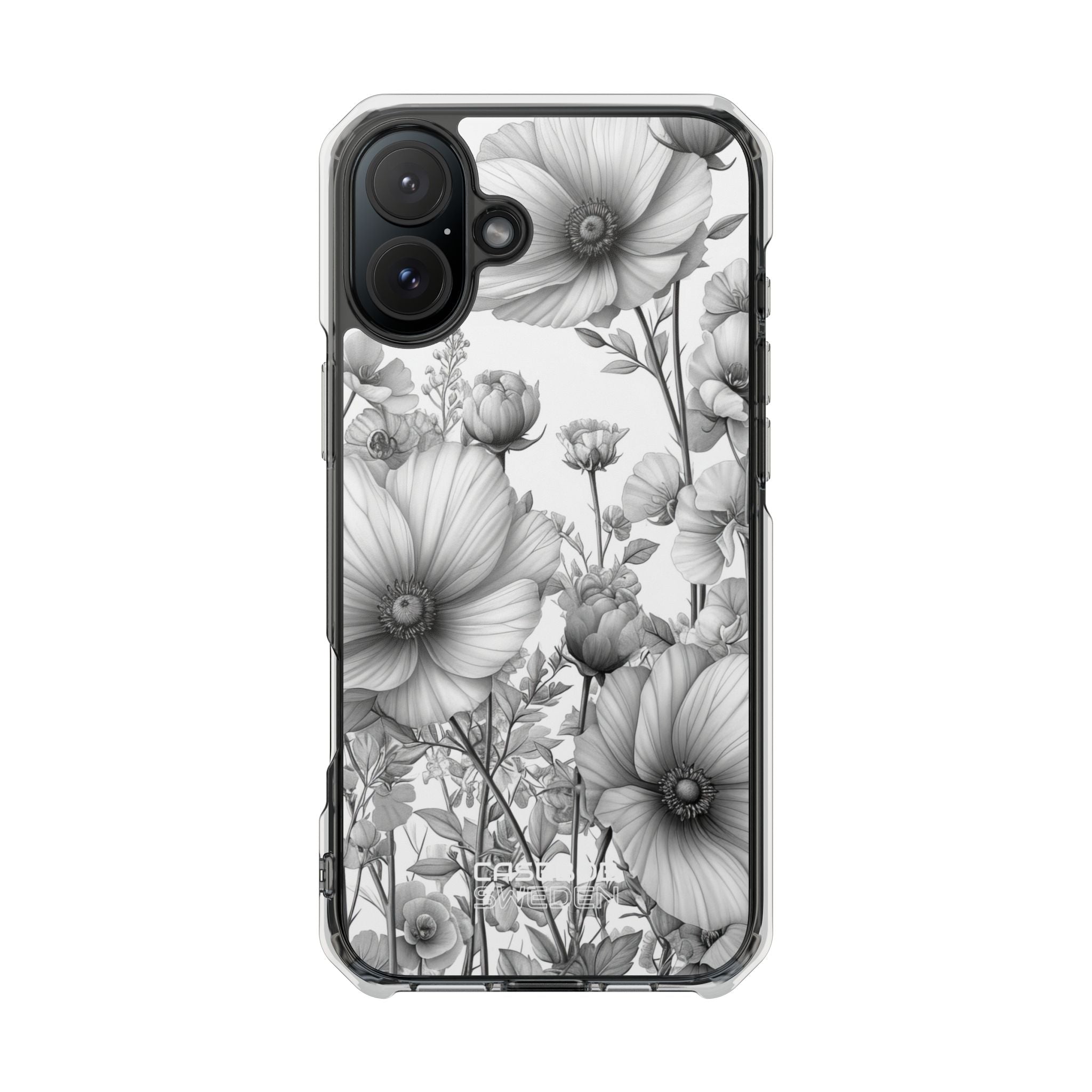 Vintage Floral Etching iPhone 16 - Impact Clear+