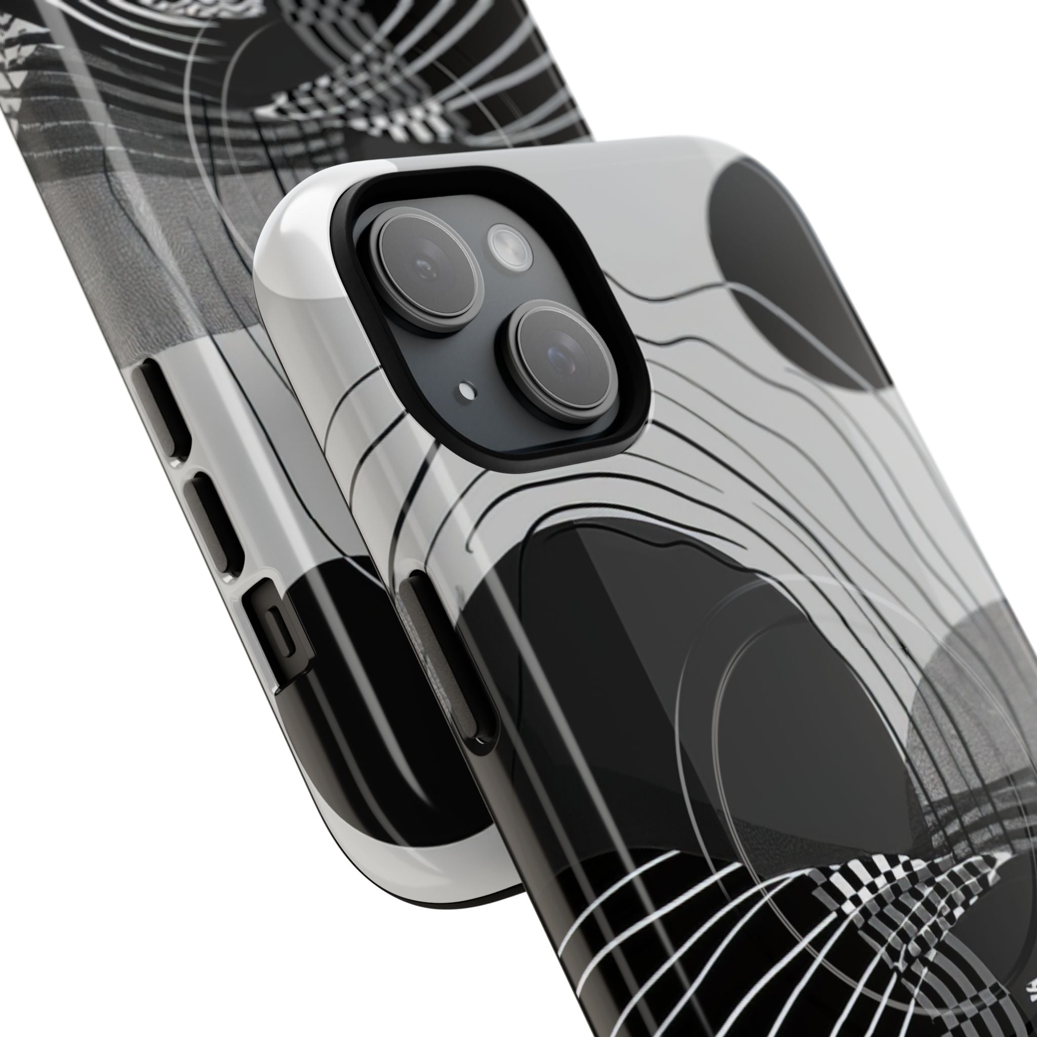 Monochrome Motion Flow iPhone 15 - Tough+