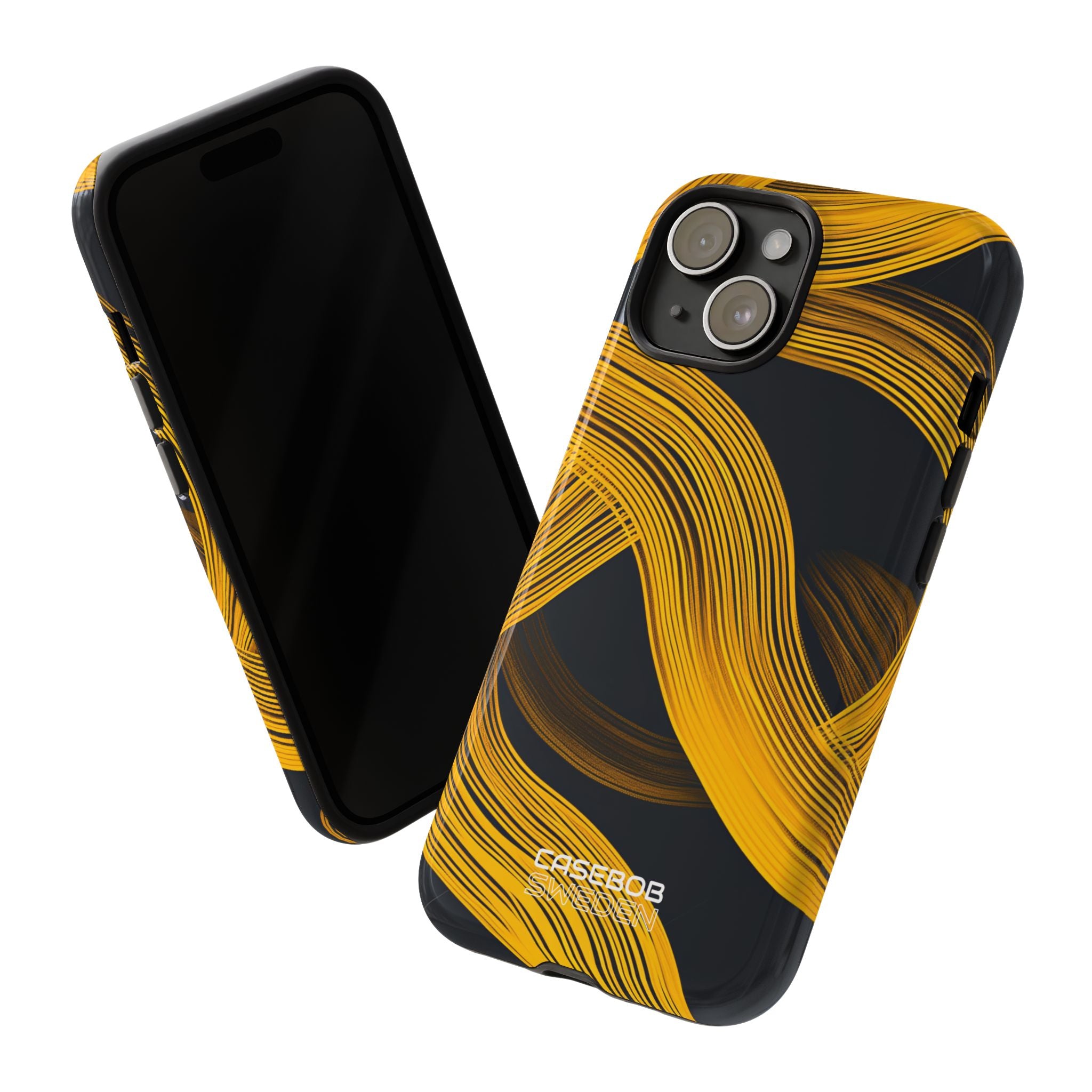 Yellow Flow Lines iPhone 15 - Tough