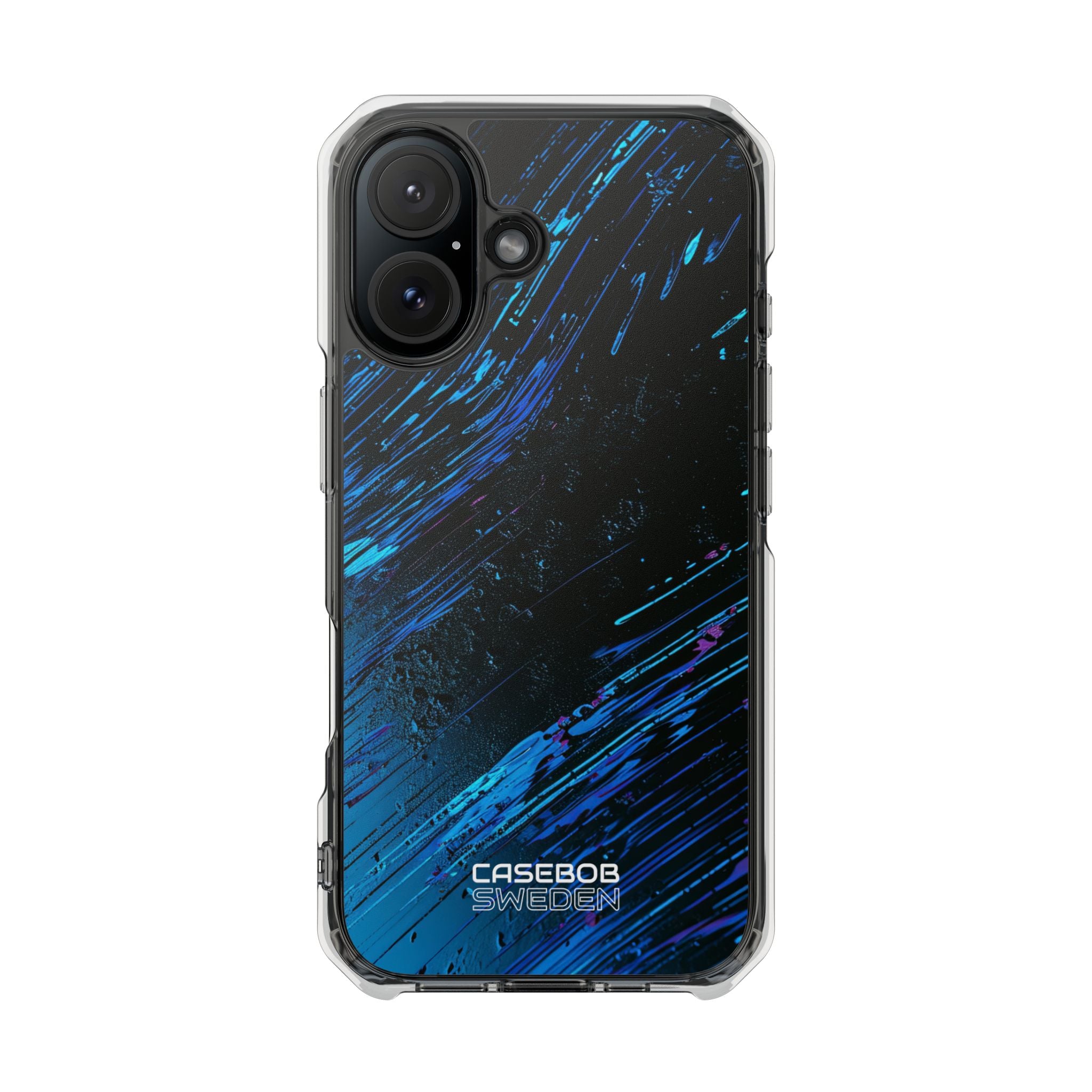 Midnight Blue Currents iPhone 16 - Impact Clear+