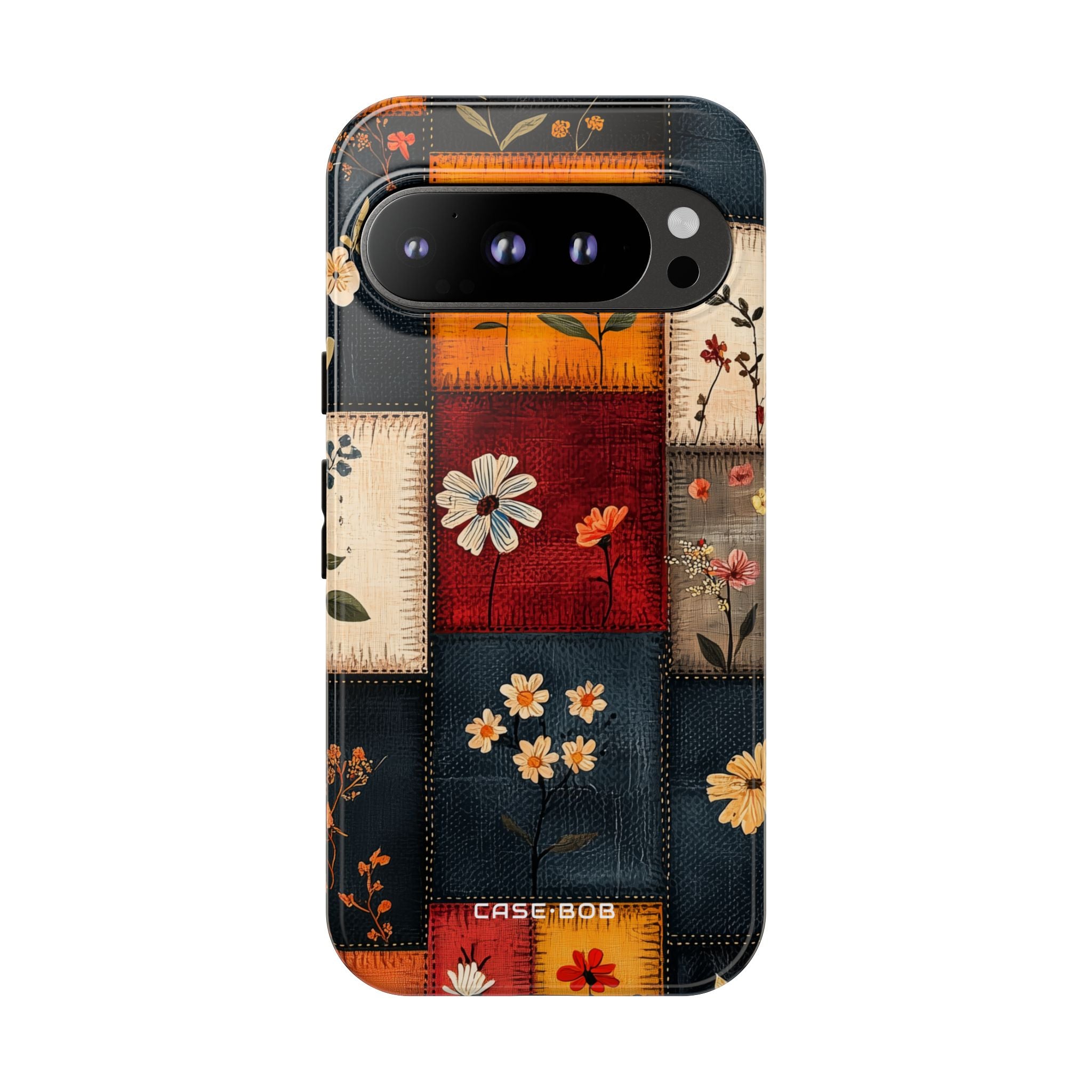 Patchwork Blooms Google Pixel 9 Pro Case - Tough