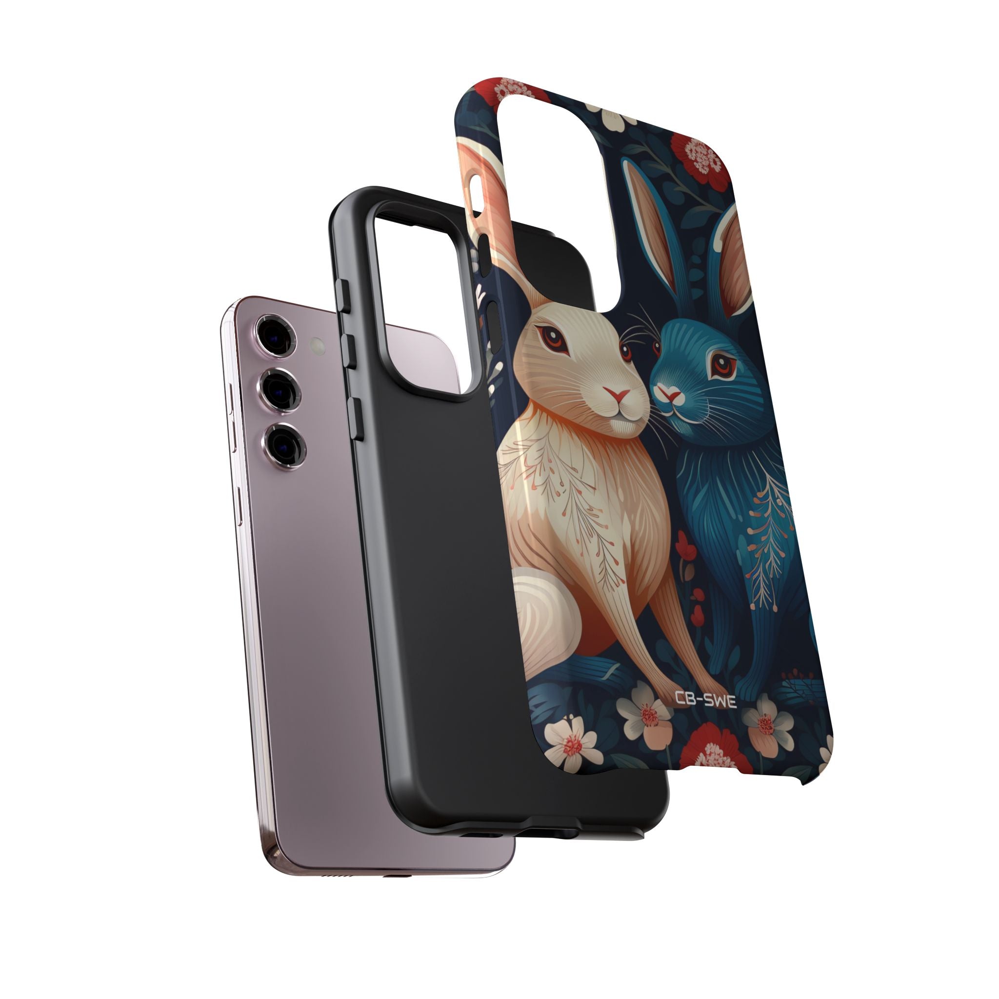 Rabbits Embrace Blossoms - Samsung Case