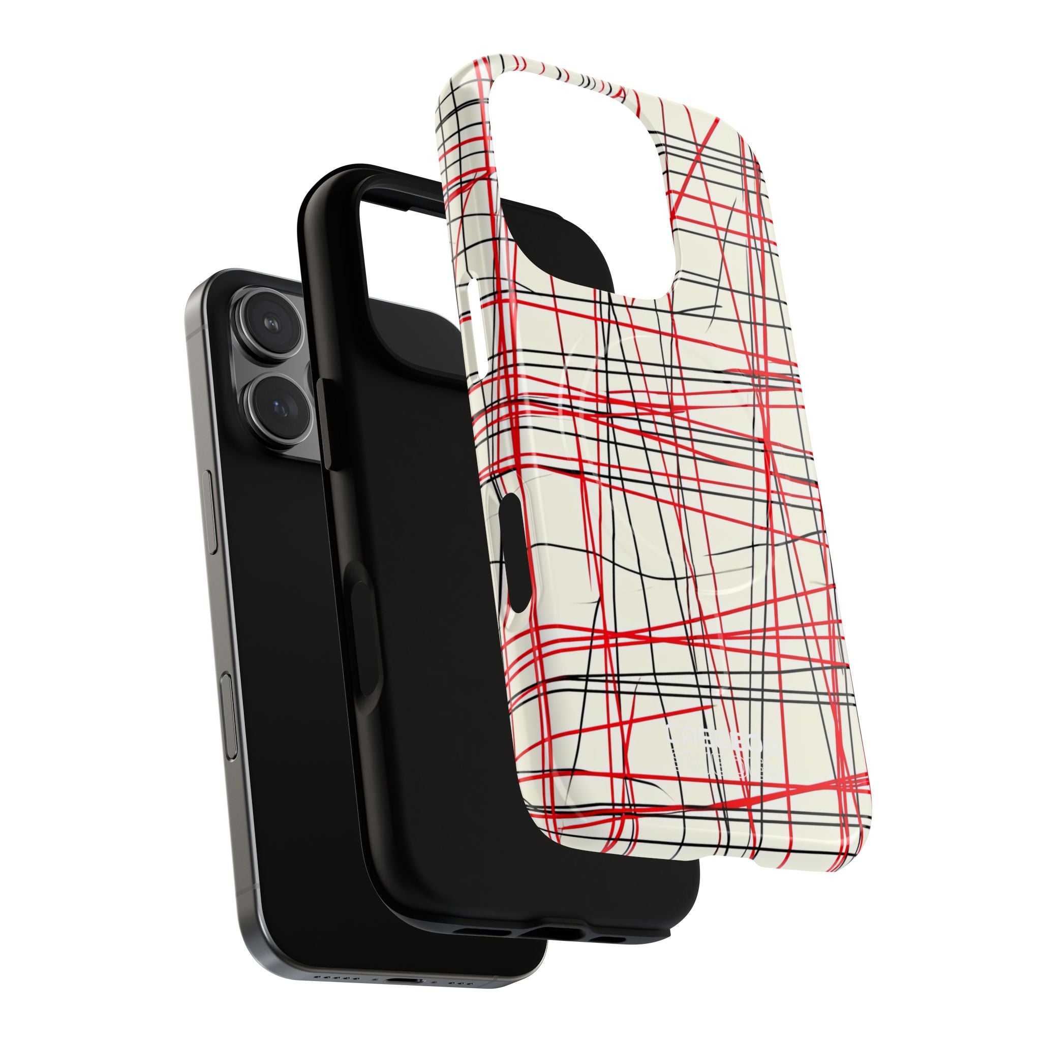 Crimson Wire Tangle iPhone 16 - Tough+