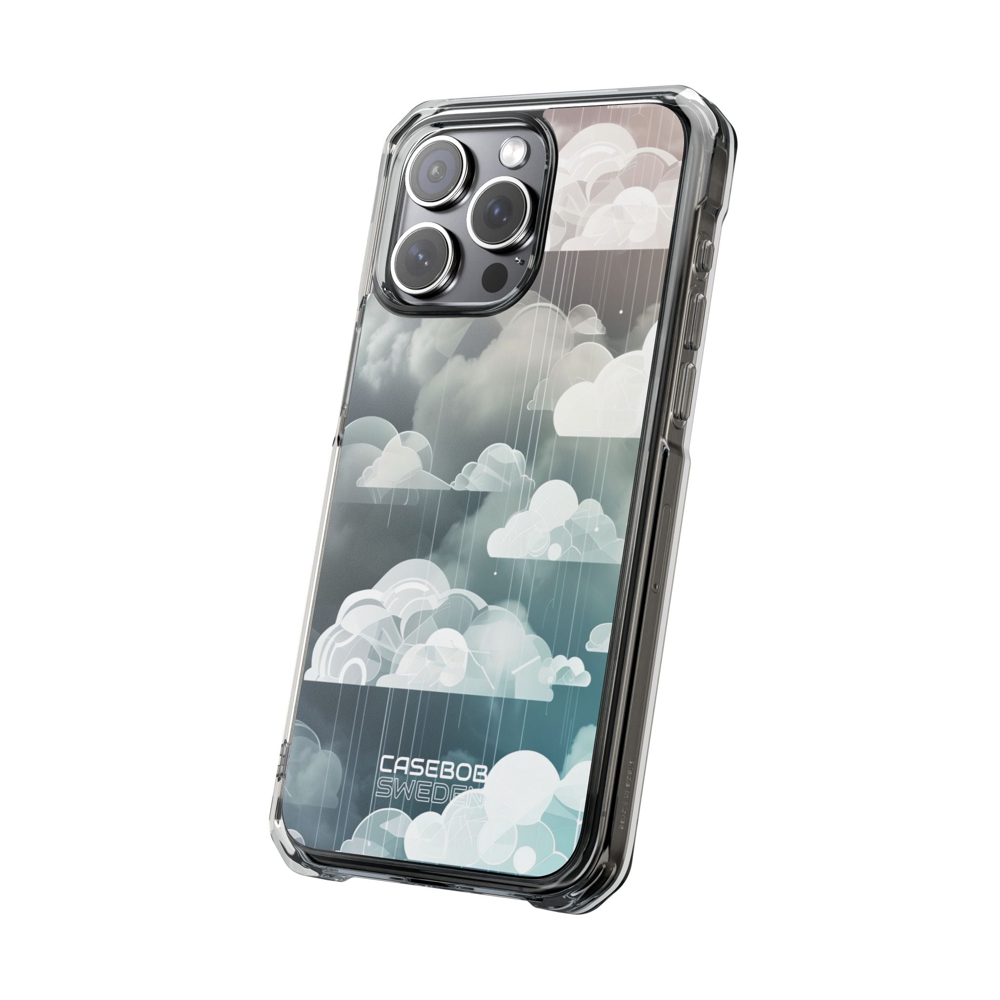 Silver Dream Clouds iPhone 15 - Impact Clear+