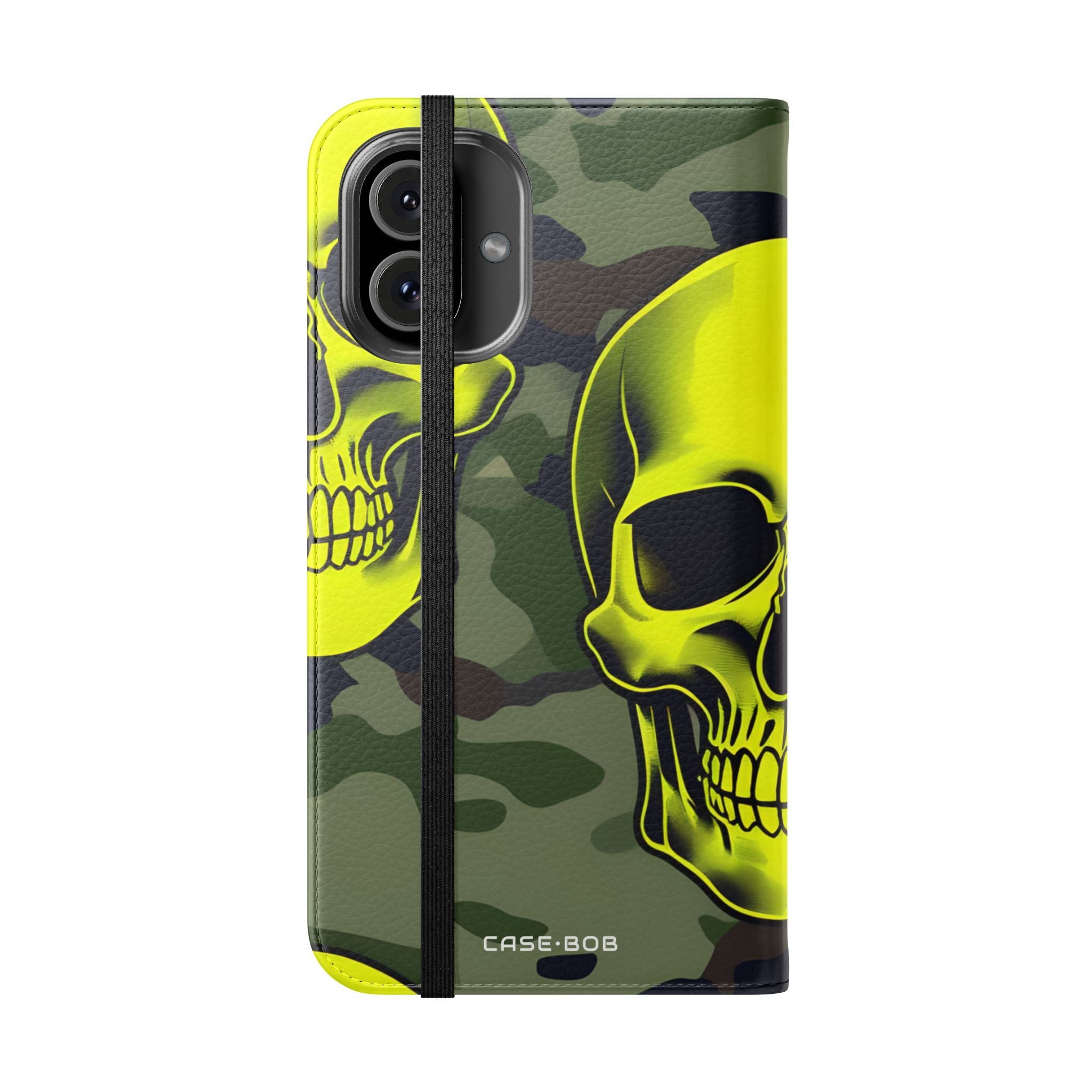 Neon Skull Camo - iPhone 16 Plus Case - Wallet