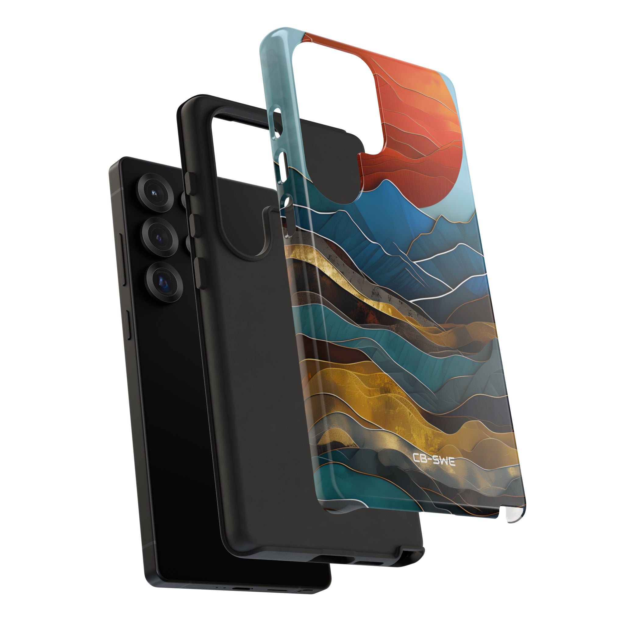 Sunset Geometry Waves - Samsung Case