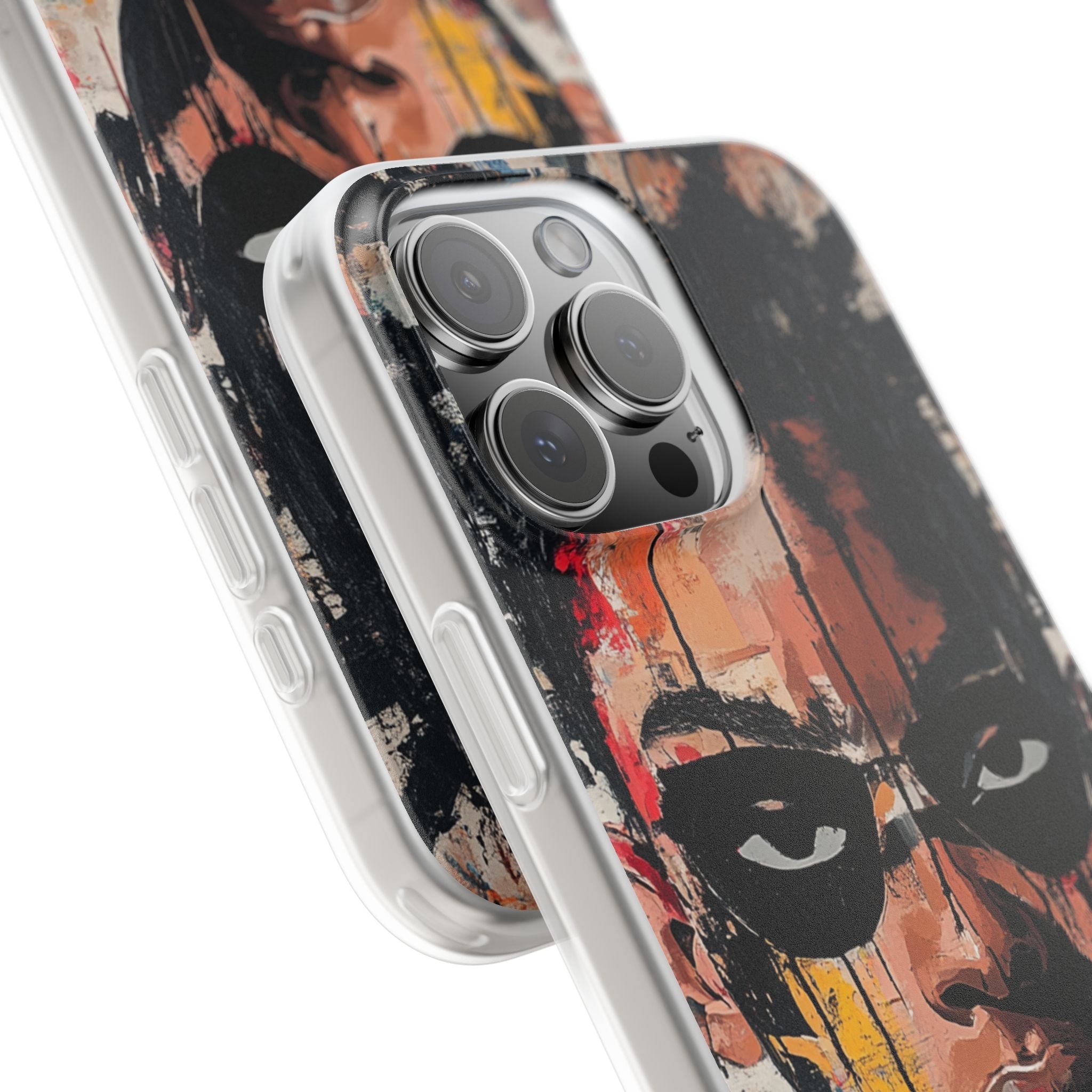 Masked Portrait Drips iPhone 16 Pro Max Case - Soft