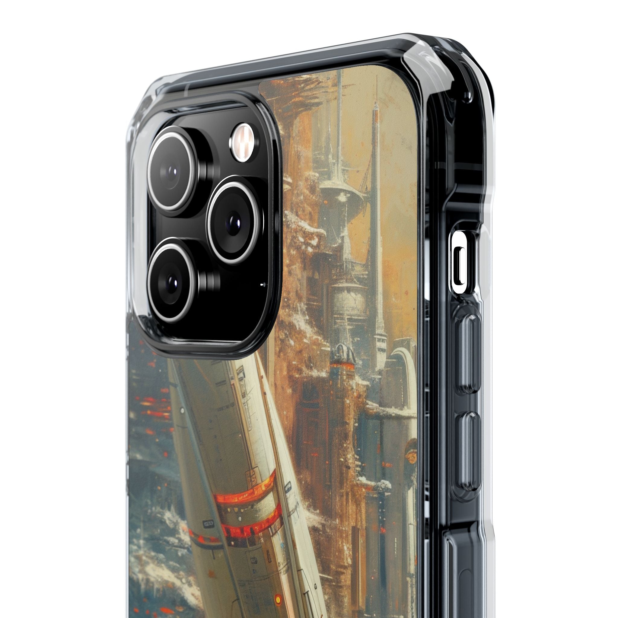 Futuristic Forest Voyage iPhone 14 - Impact Clear+