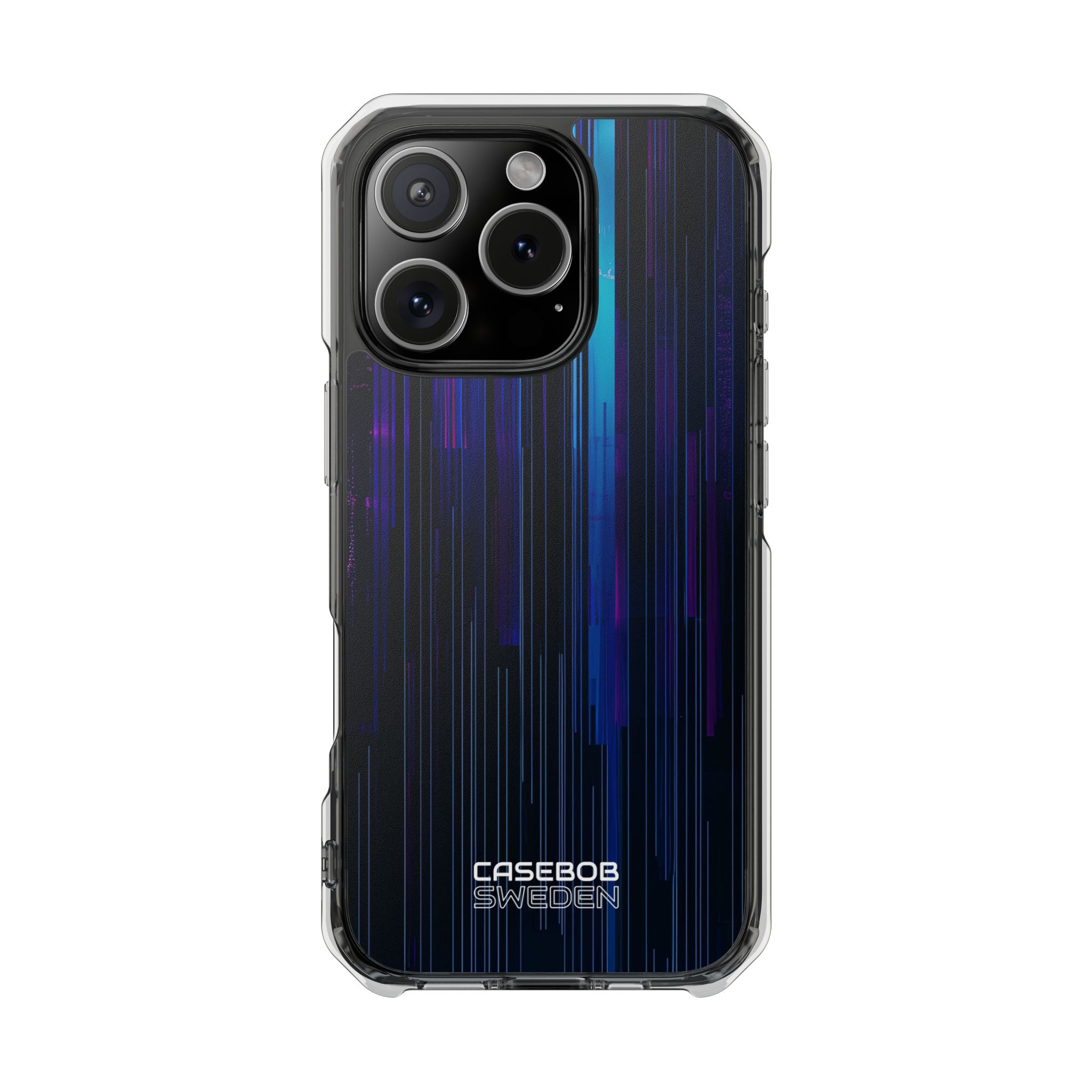 Neon Glitch Stripes iPhone 16 - Impact Clear+