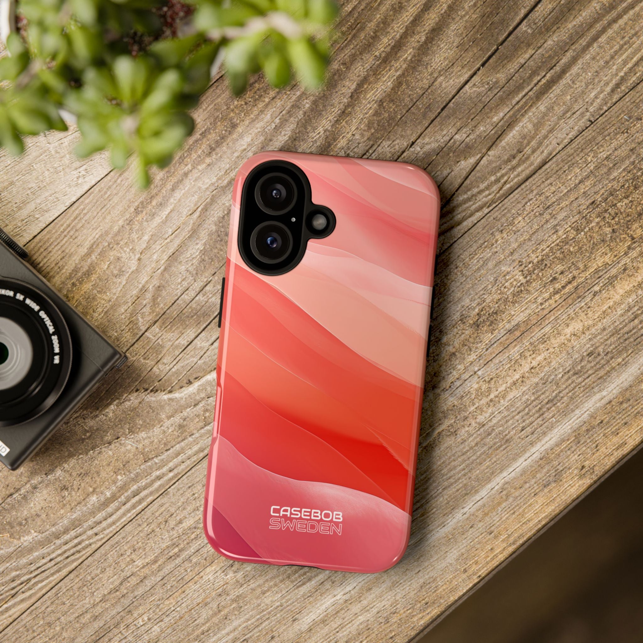 Flowing Coral Waves iPhone 16 - Tough