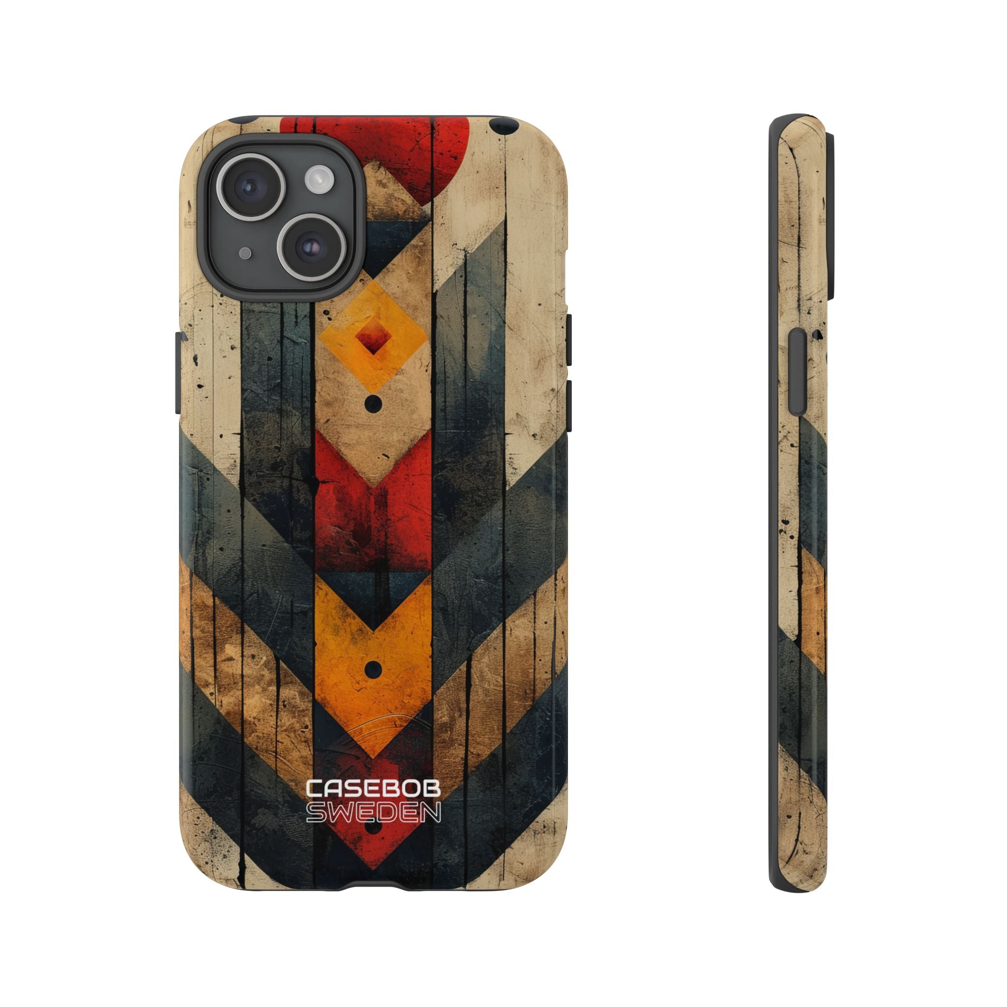 Geometric Fire Rise iPhone 15 - Resistente