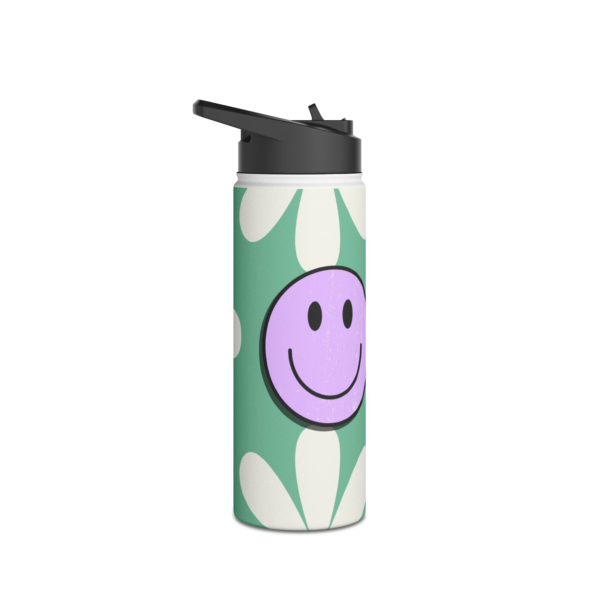 Smiley Daisy Glow - Stainless Steel Water Bottle