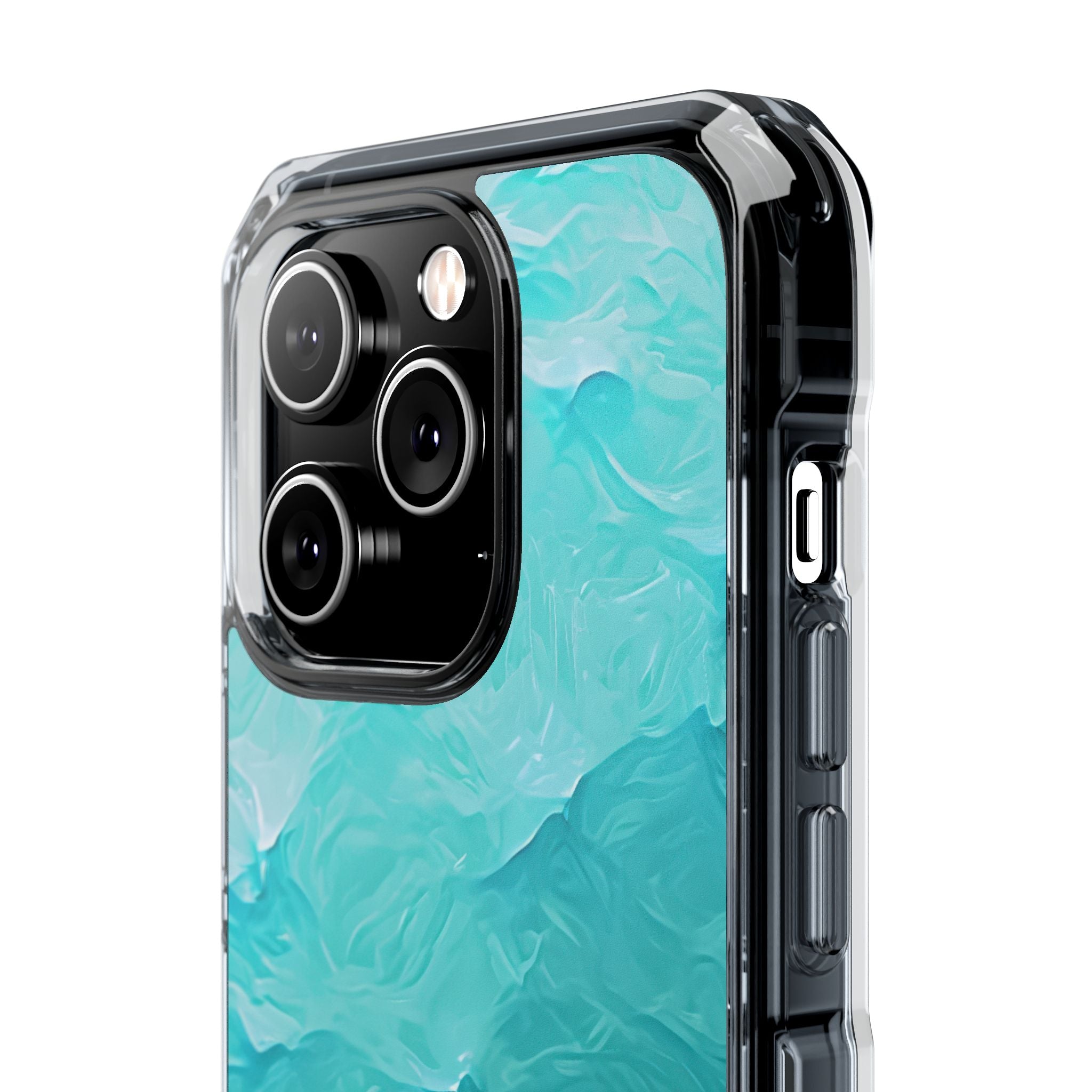 Soothing Aqua Currents iPhone 14 - Impact Clear+