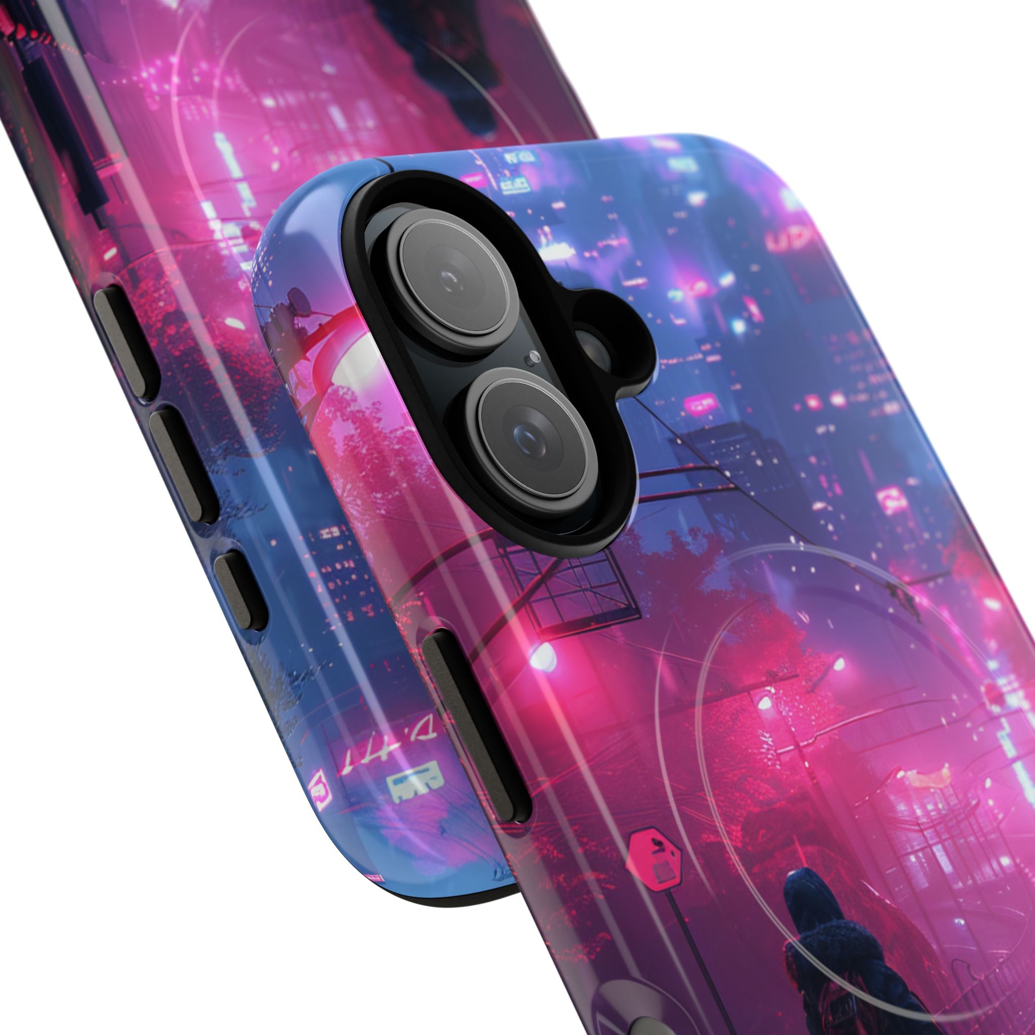 Neon Shadow City iPhone 16 - Tough+