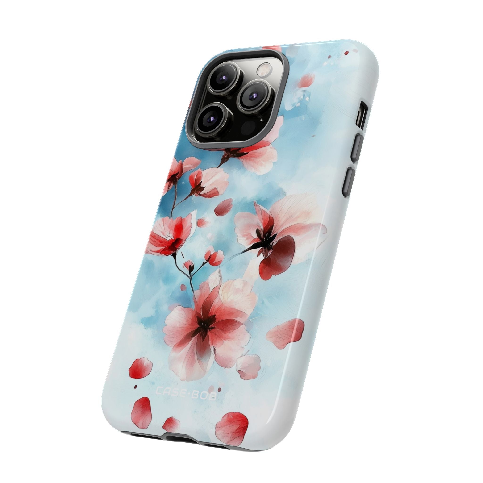 Pink Blossom Drift iPhone 14 Pro Max Case - Tough