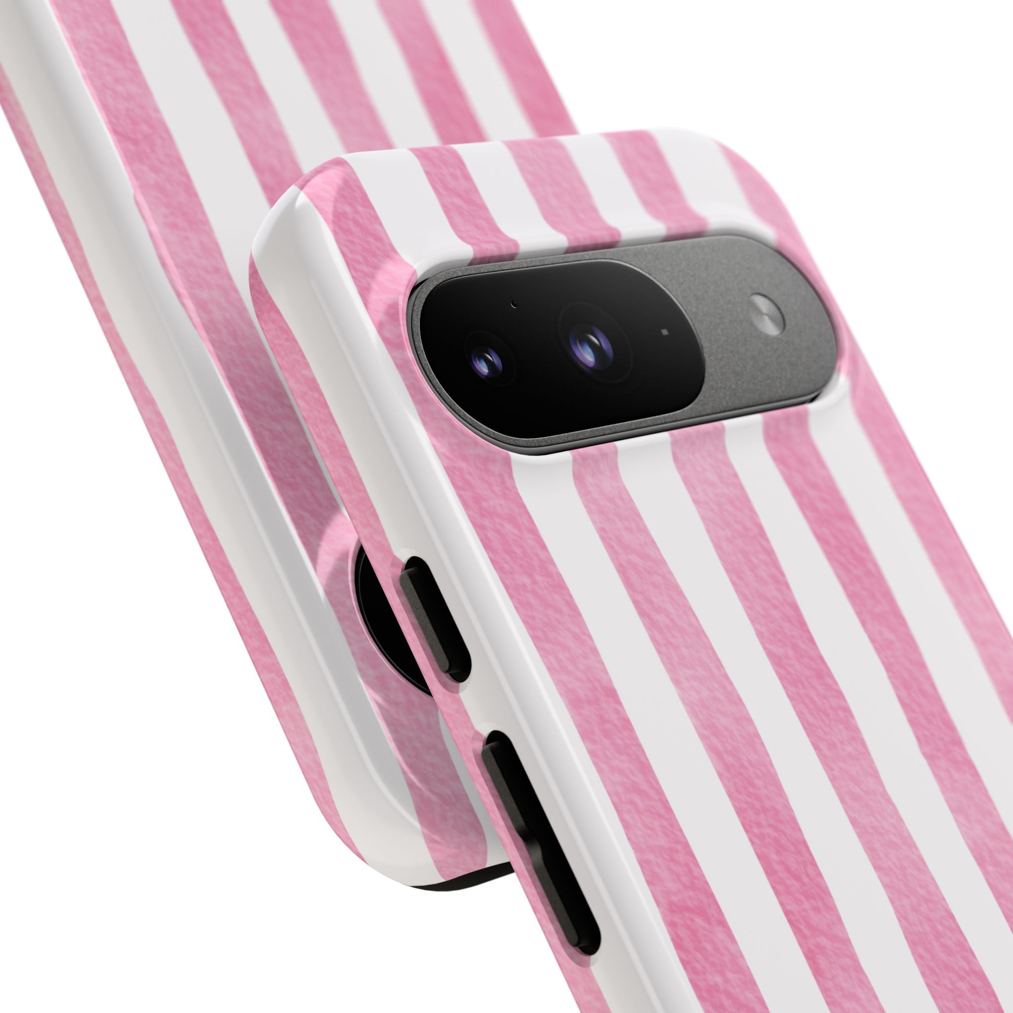 Pink Watercolor Stripes - Google Pixel Case
