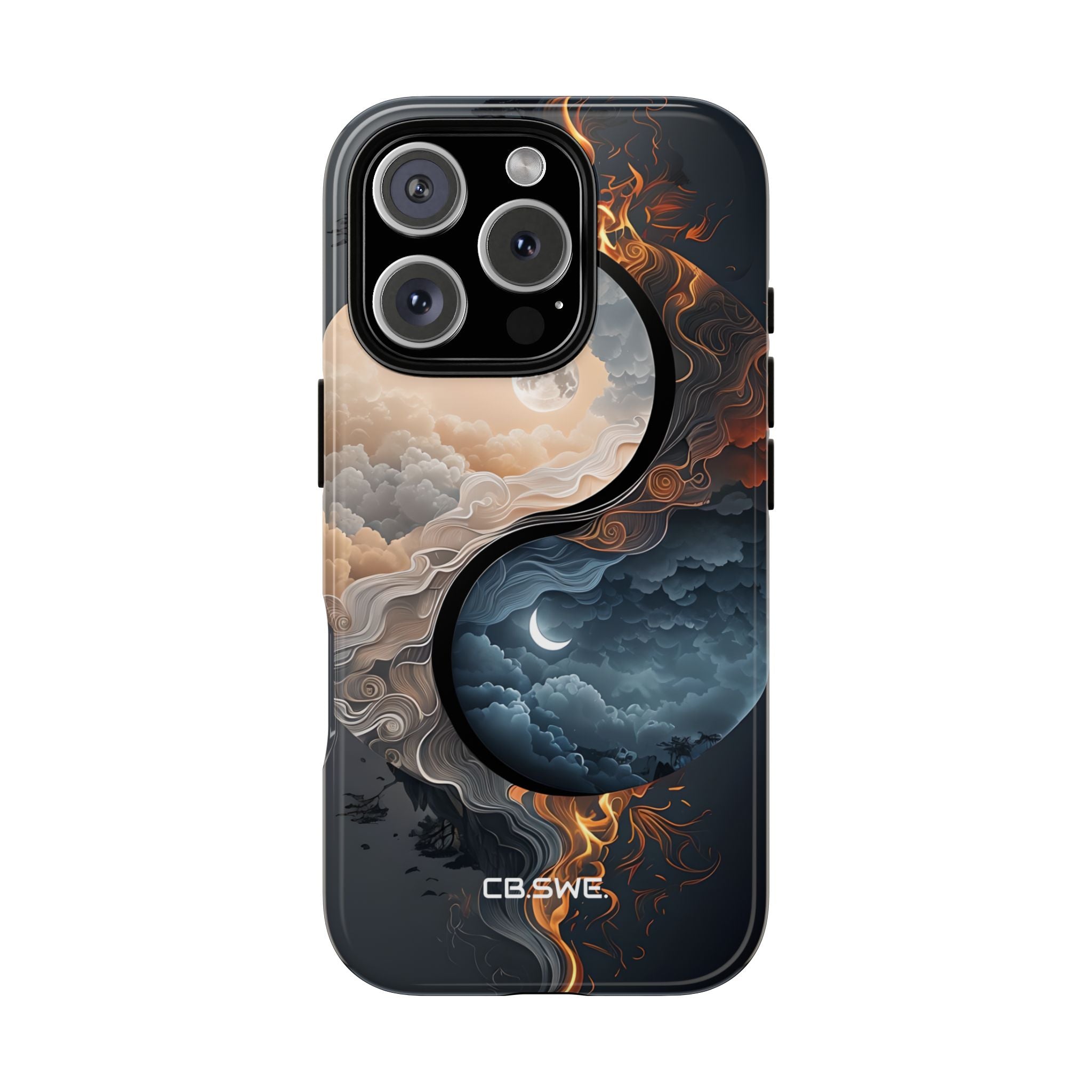 Surreal Day and Night Yin Yang Symbol Artwork Phone Cover iPhone 16 - Tough