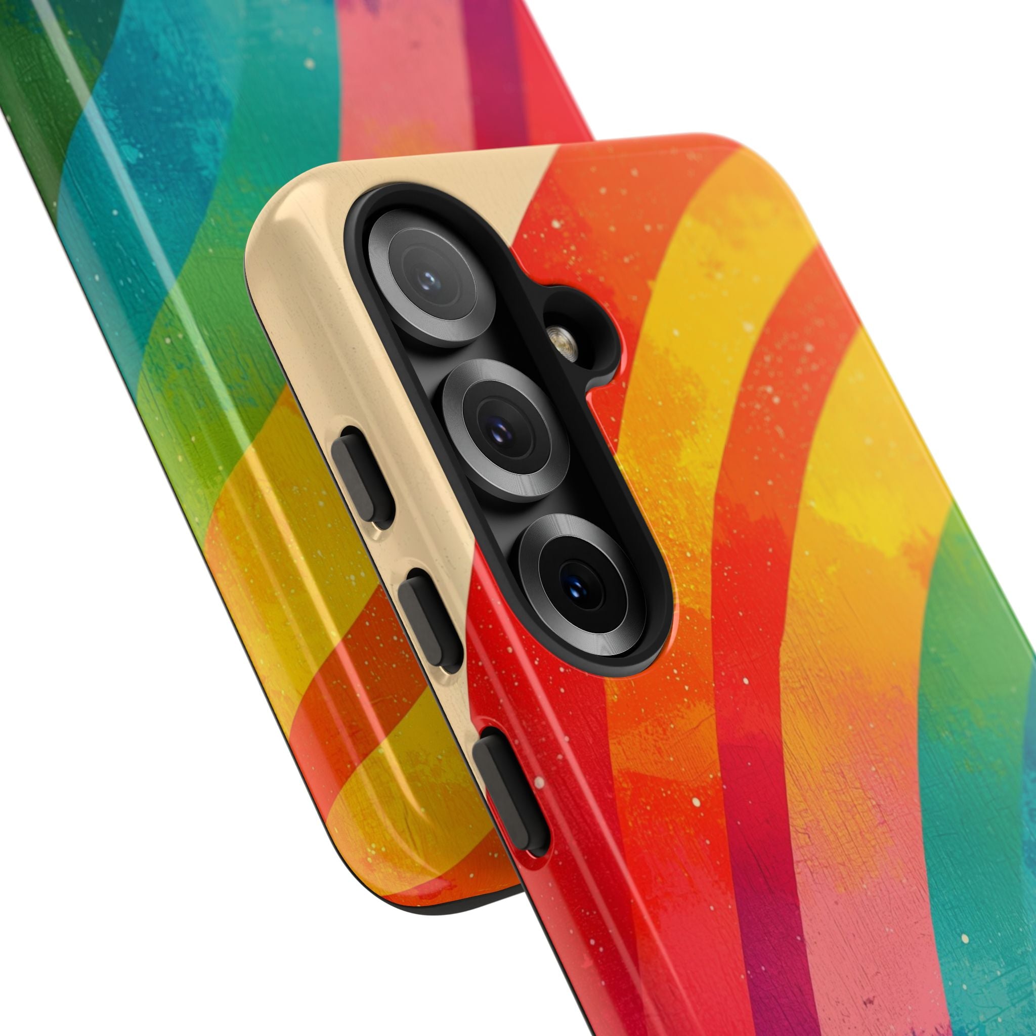 Textured Rainbow Arc Samsung S25 Case - Tough