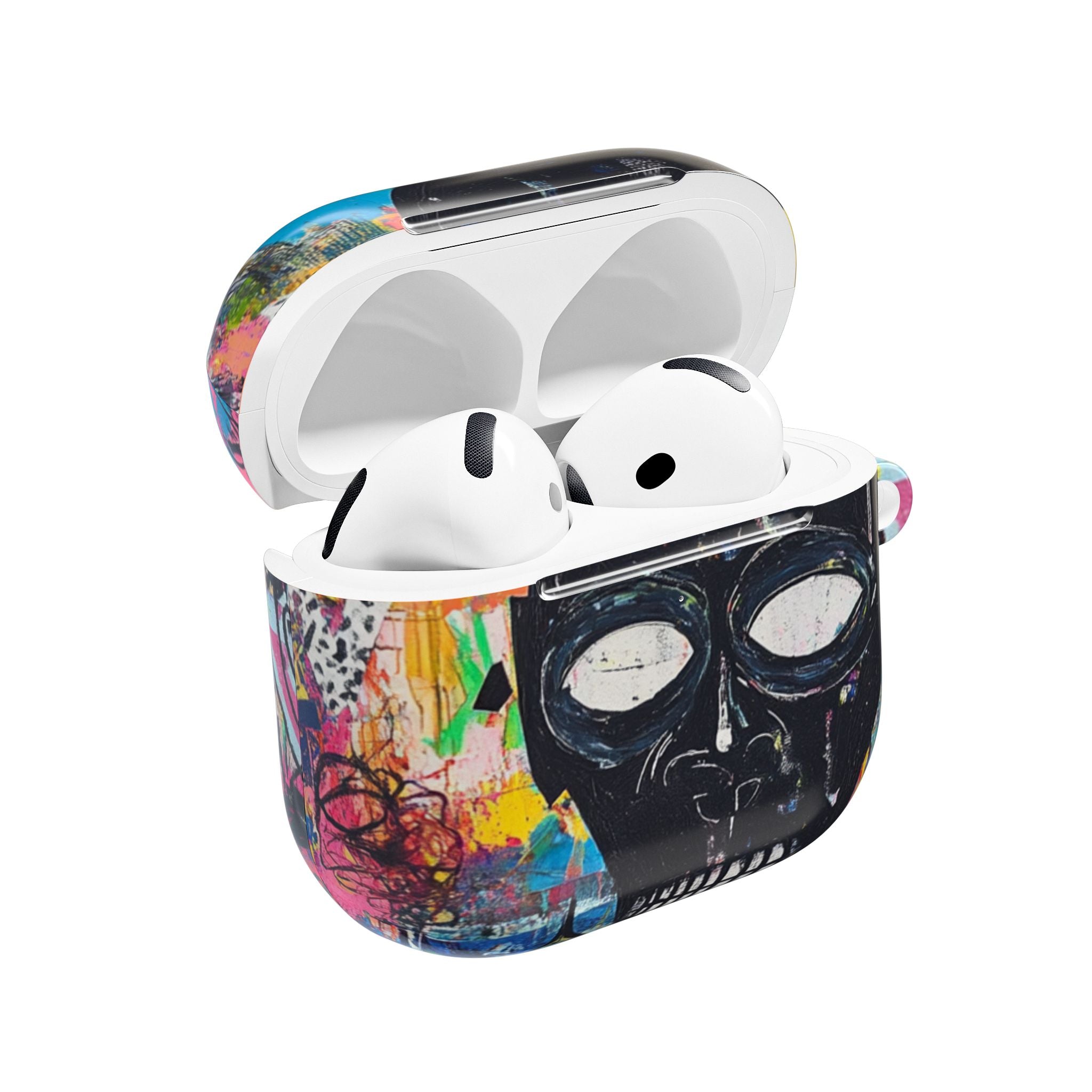 Neon Skull Burst - AirPods Case