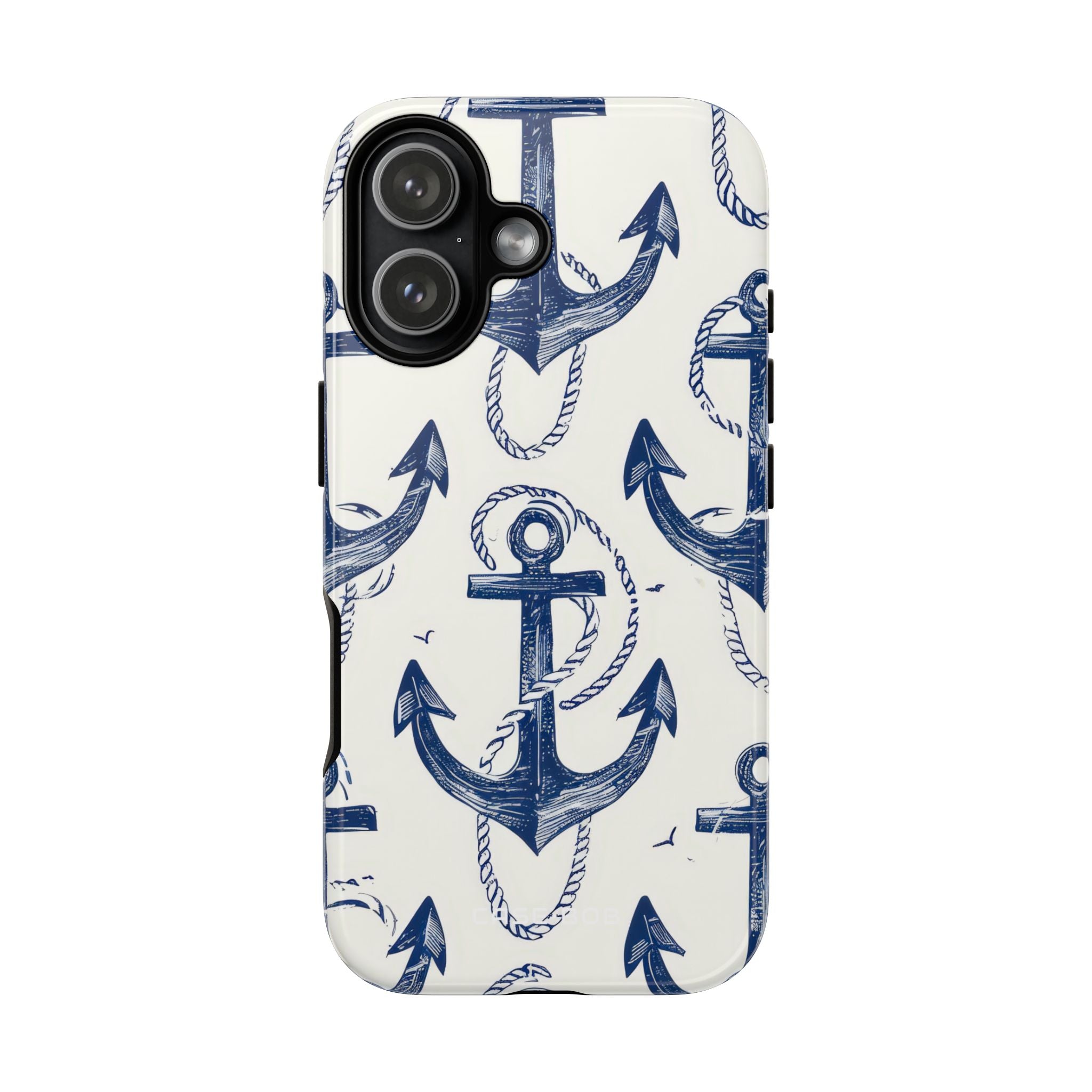 Navy Anchor Loop iPhone 17 Case - Tough