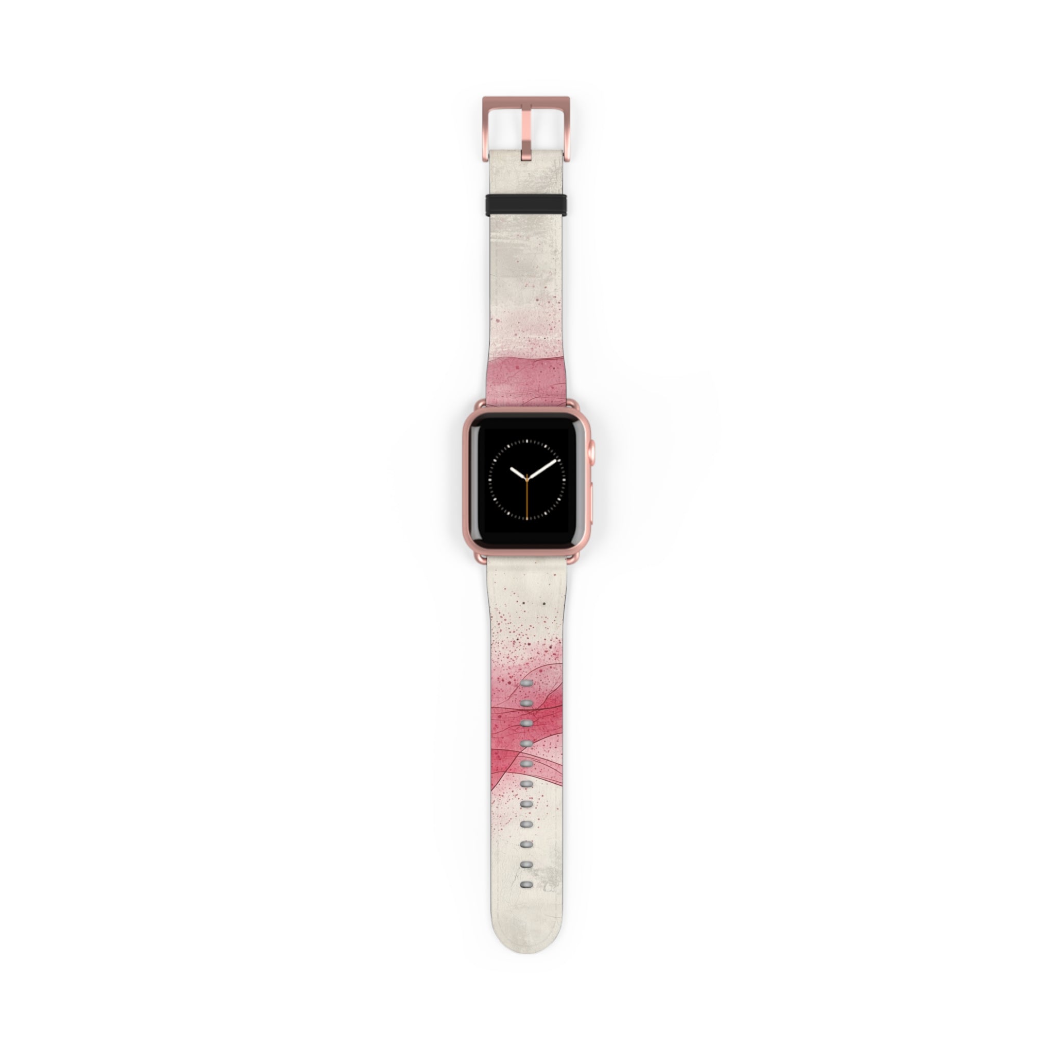 Crimson Ribbon Waves - Watch Band