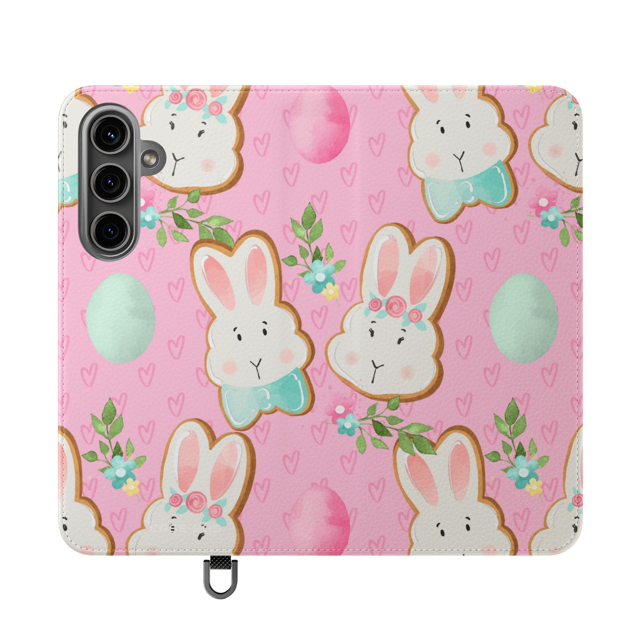 Blushing Bunny Bloom - Samsung S24 Plus Case - Wallet
