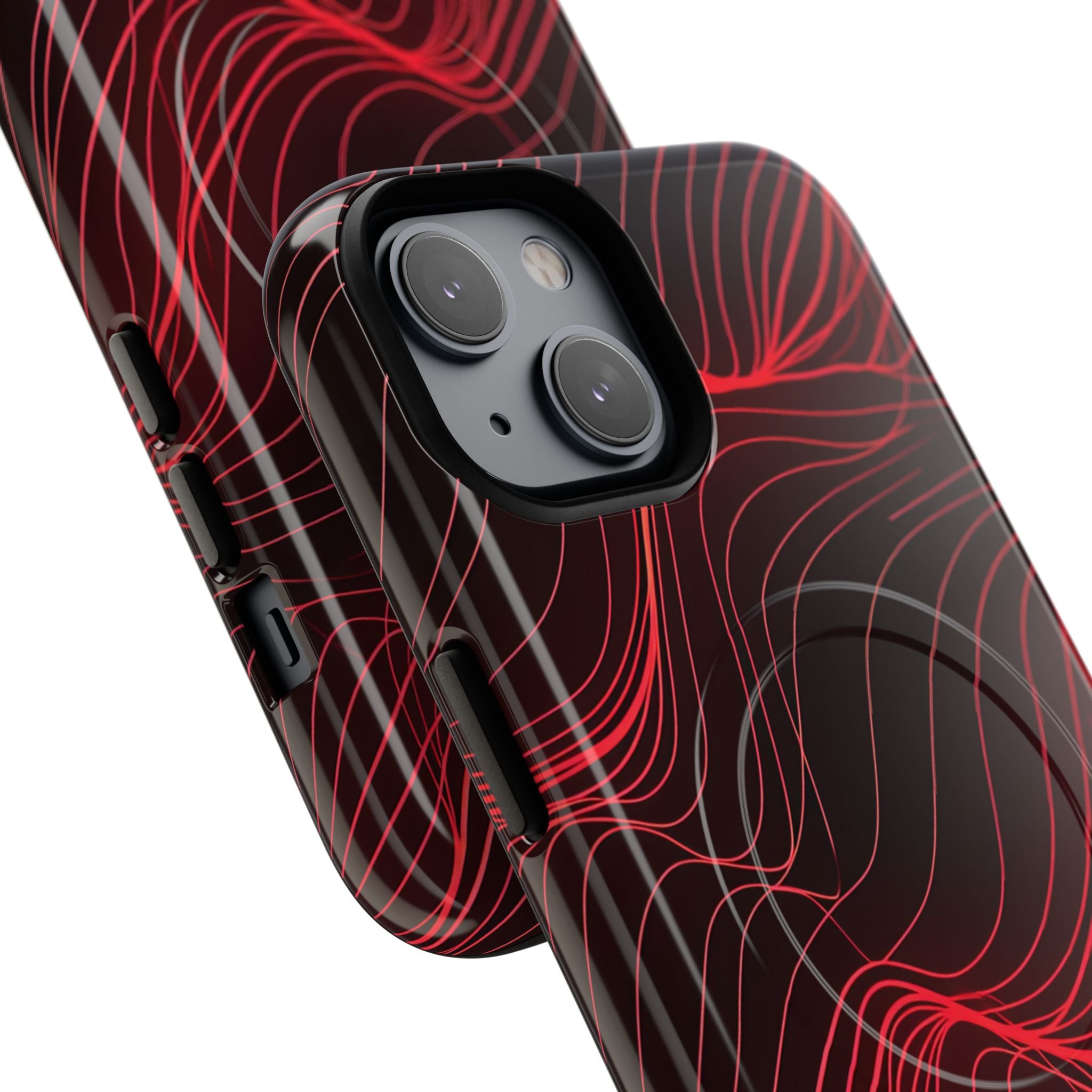 Crimson Waveform Flow iPhone 14 - Tough+