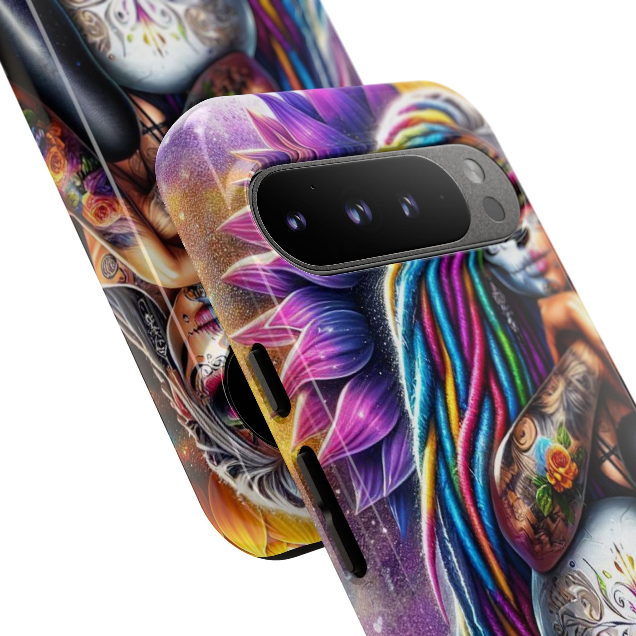 Sunflower Skull Glow Google Pixel 9 Pro XL Case - Tough