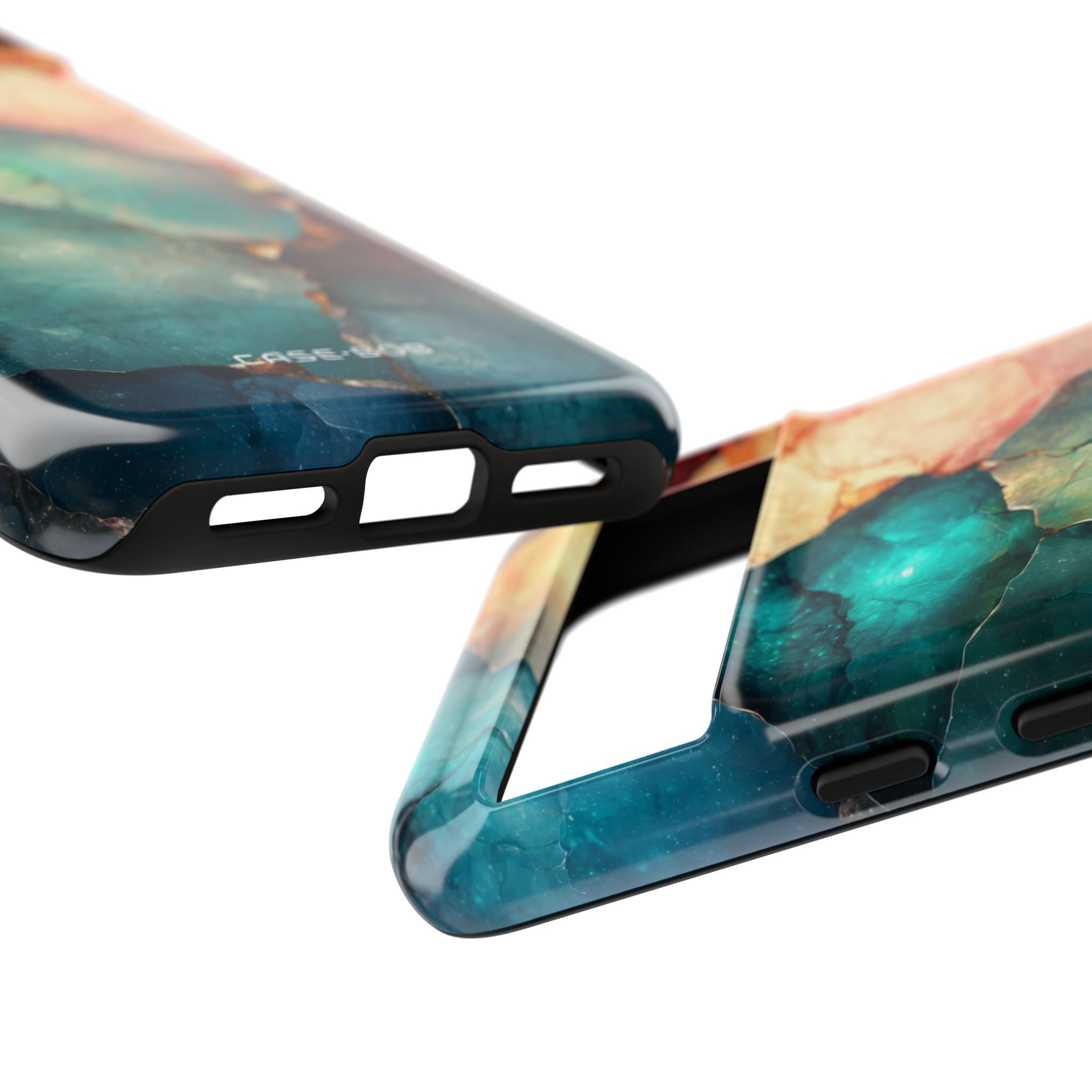 Teal Mosaic Veins Google Pixel 8 Case - Tough