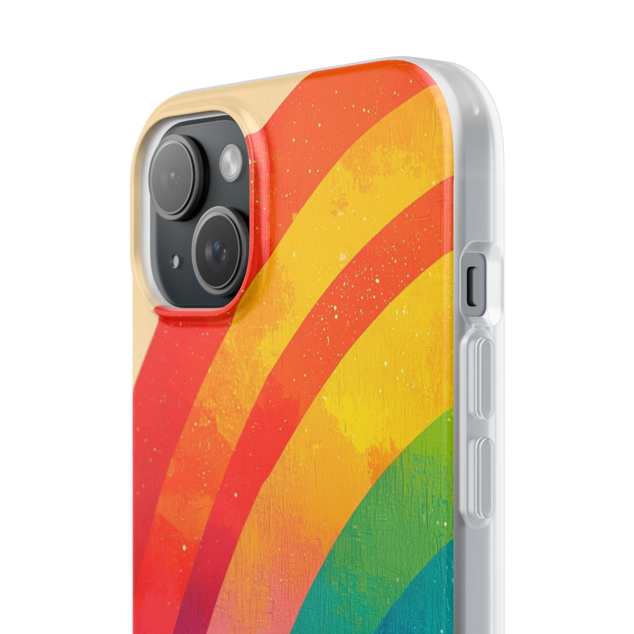 Textured Rainbow Arc iPhone 15 Plus Case - Soft