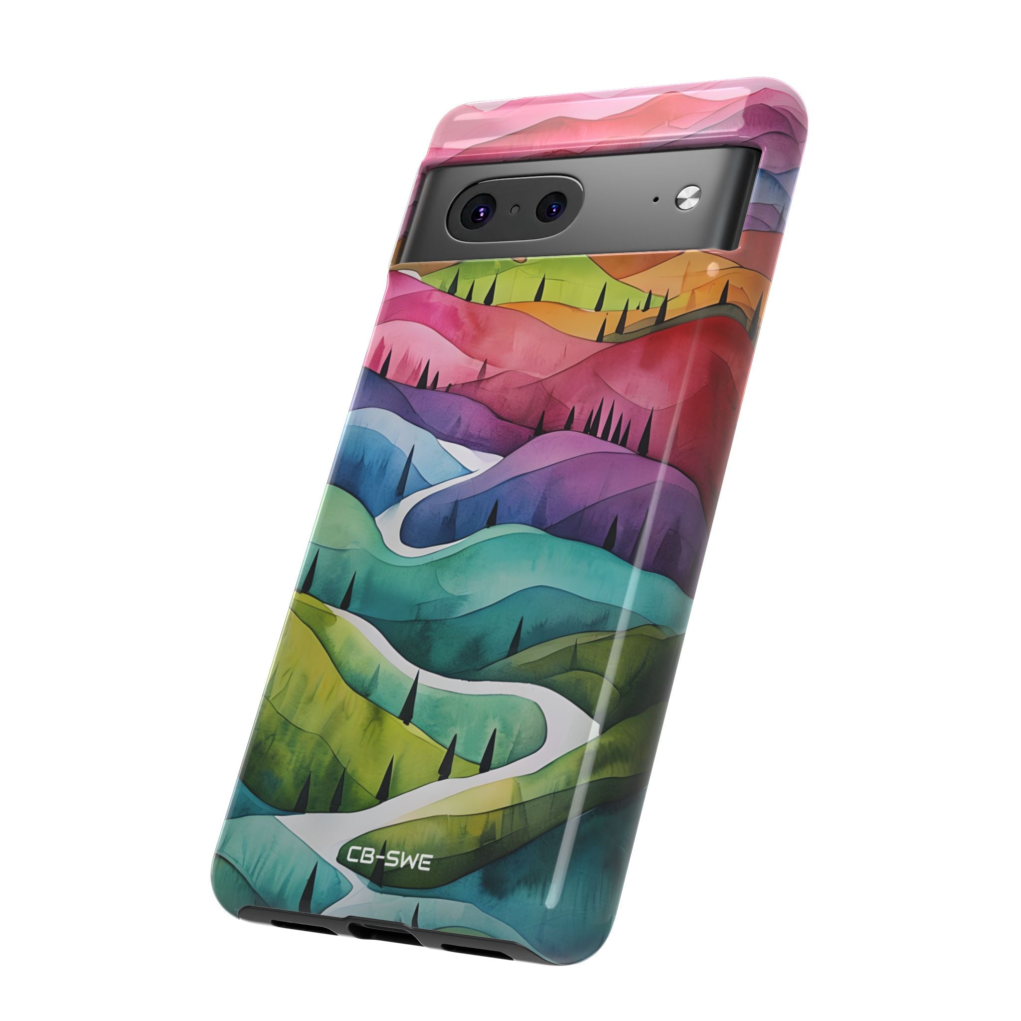 Whimsical Colorful Valleys - Google Pixel Case