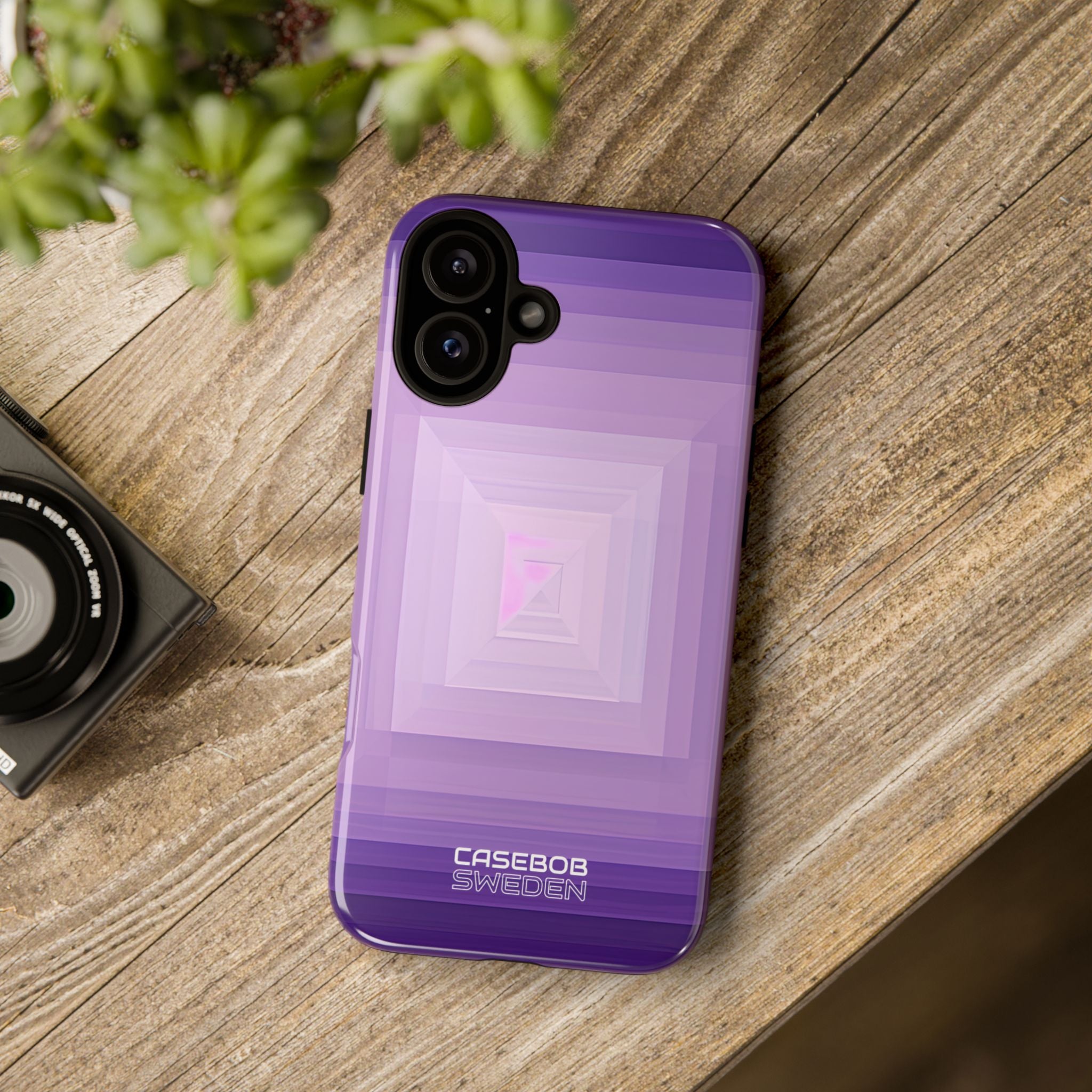 Purple Geometry Vortex iPhone 16 - Tough