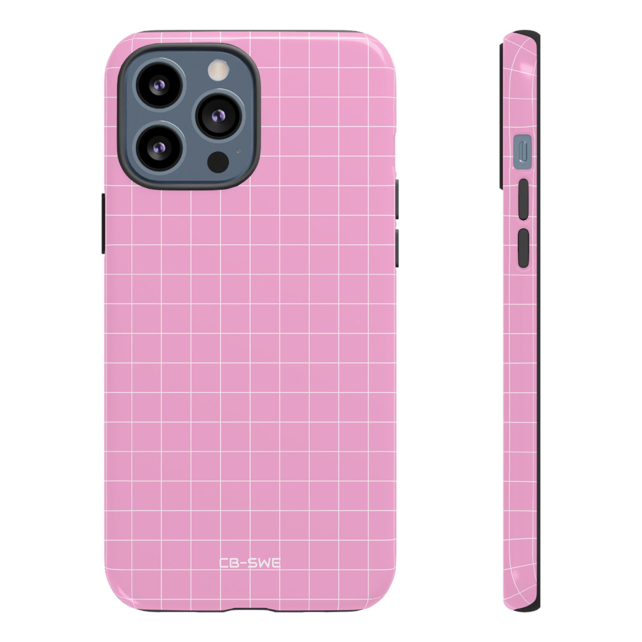 Pink Squares Align - iPhone Case