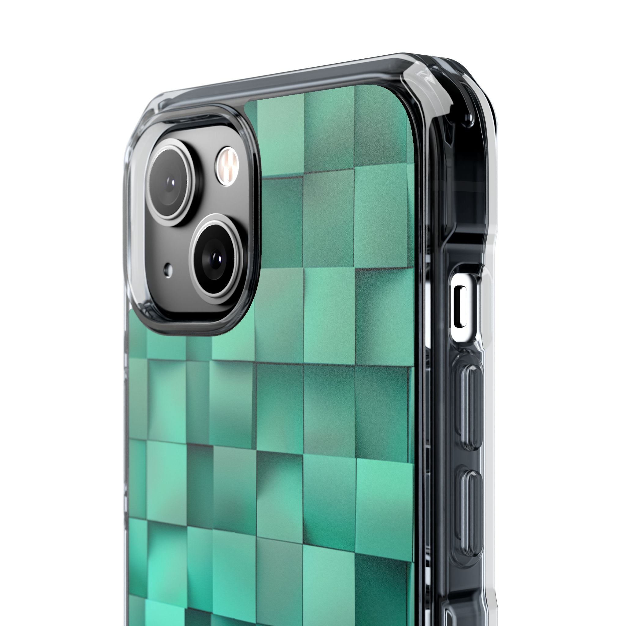 Folded Blue Squares iPhone 14 - Impact Clear+